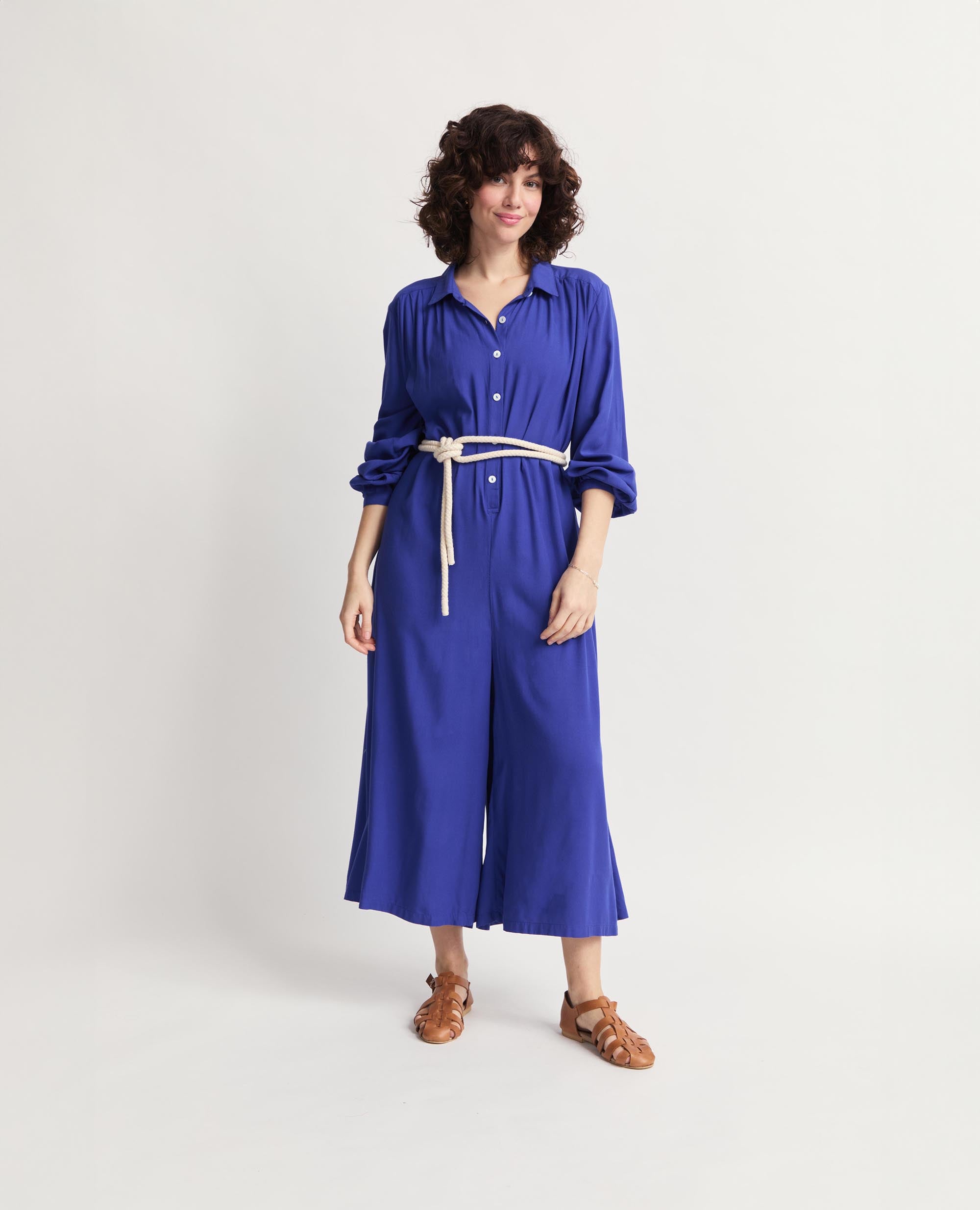 Libra | Oversized Button Up Jumpsuit