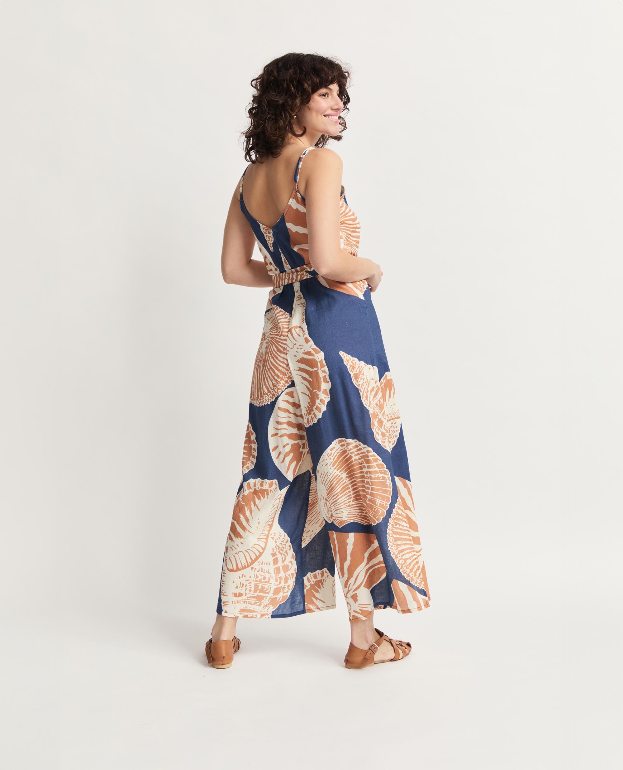 Anisa | Jumpsuit | Navy & Safrron