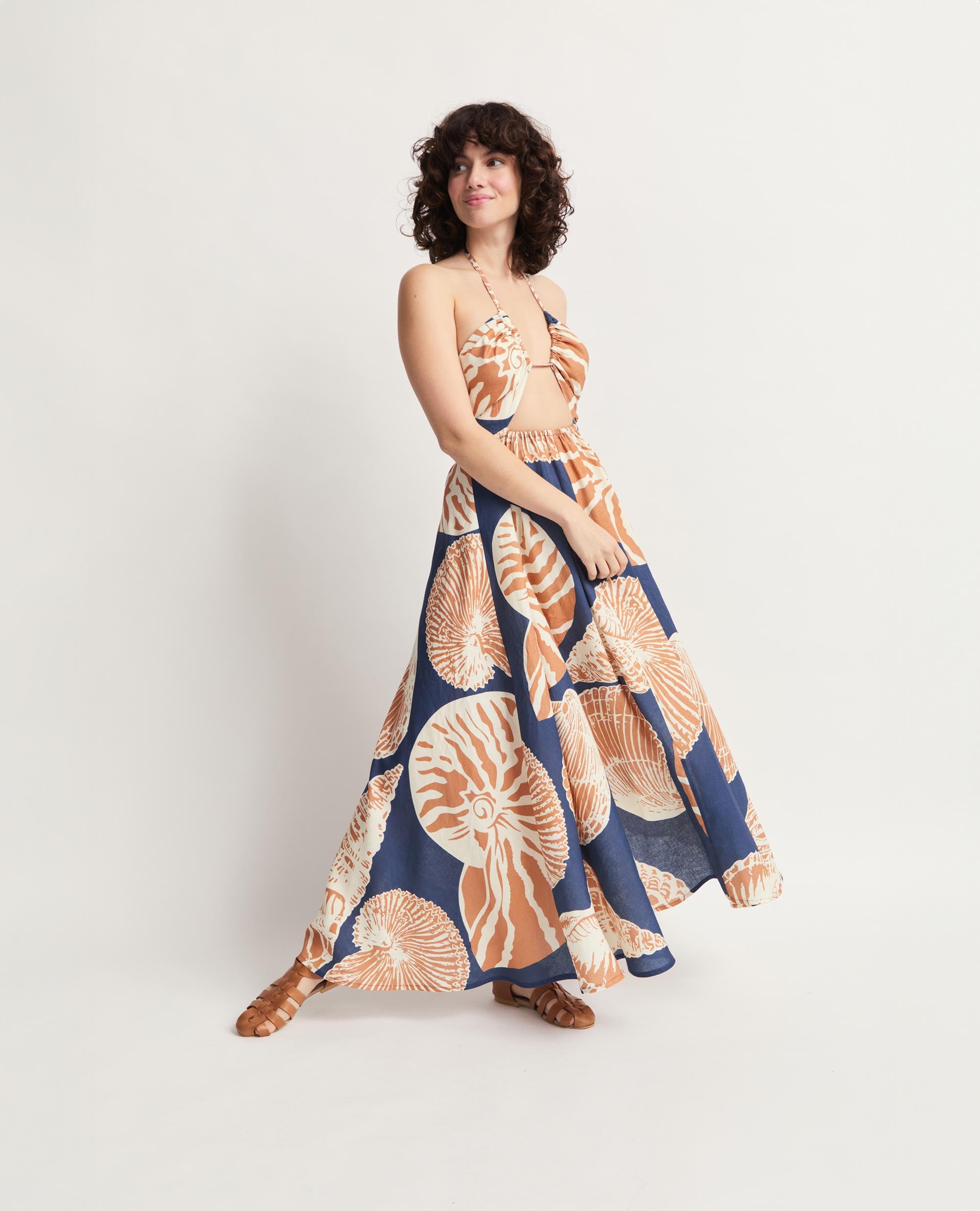 Calypso | Flared Dress | Shell Prints