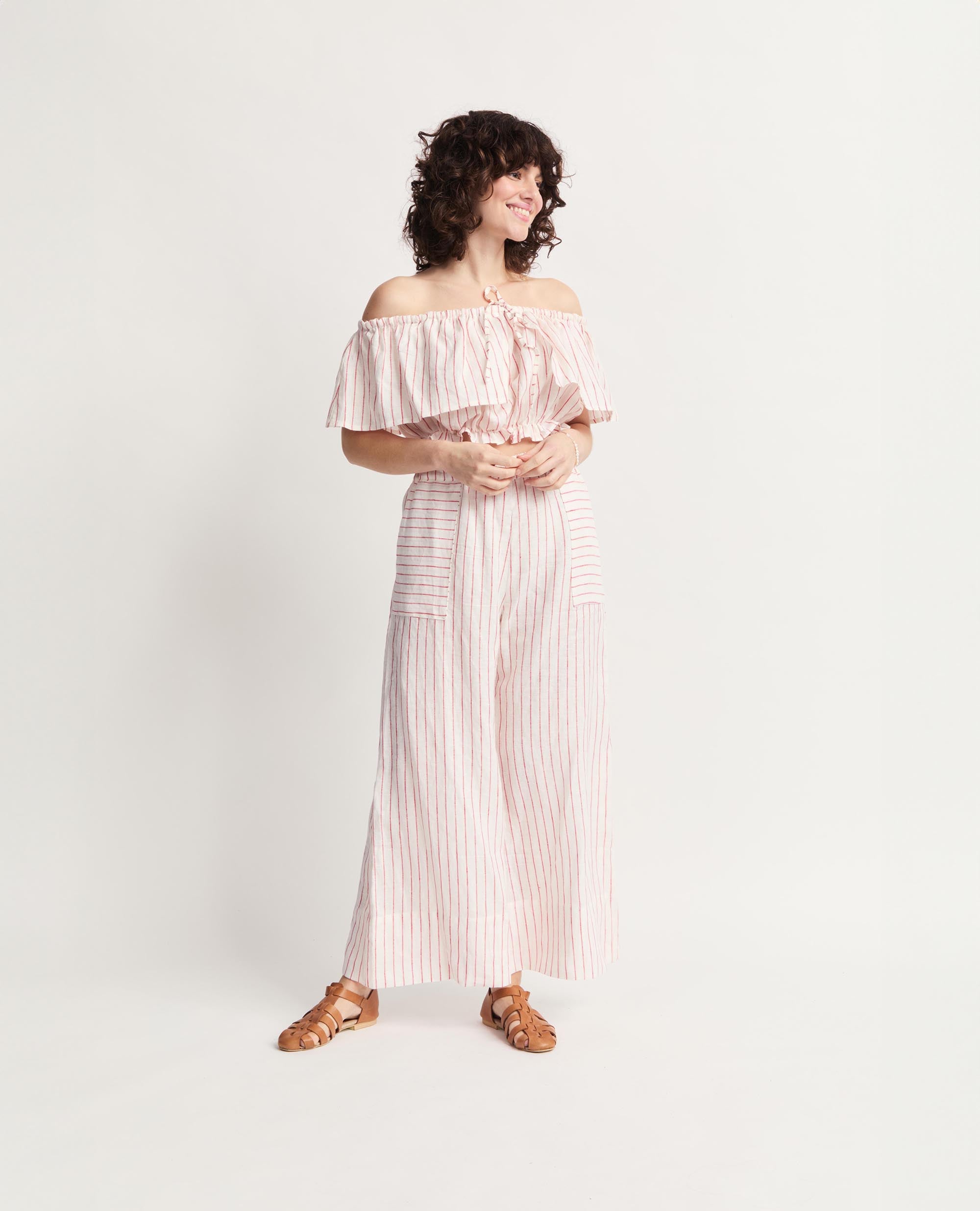 Oshun Pants | Relaxed Fit Wide Length Pants | Shell Prints