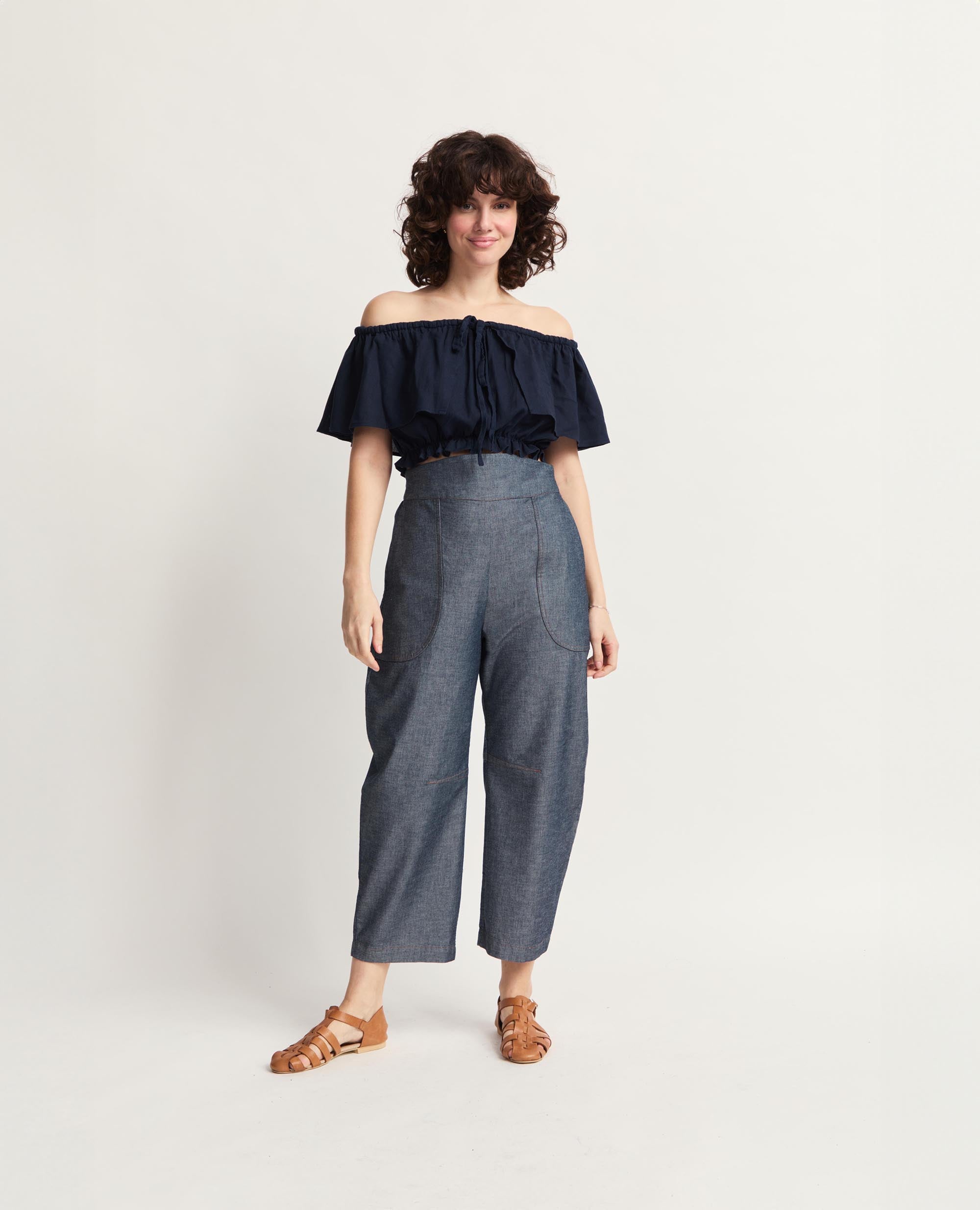 Goose Pants | Bow Shaped Pants | Blue denim