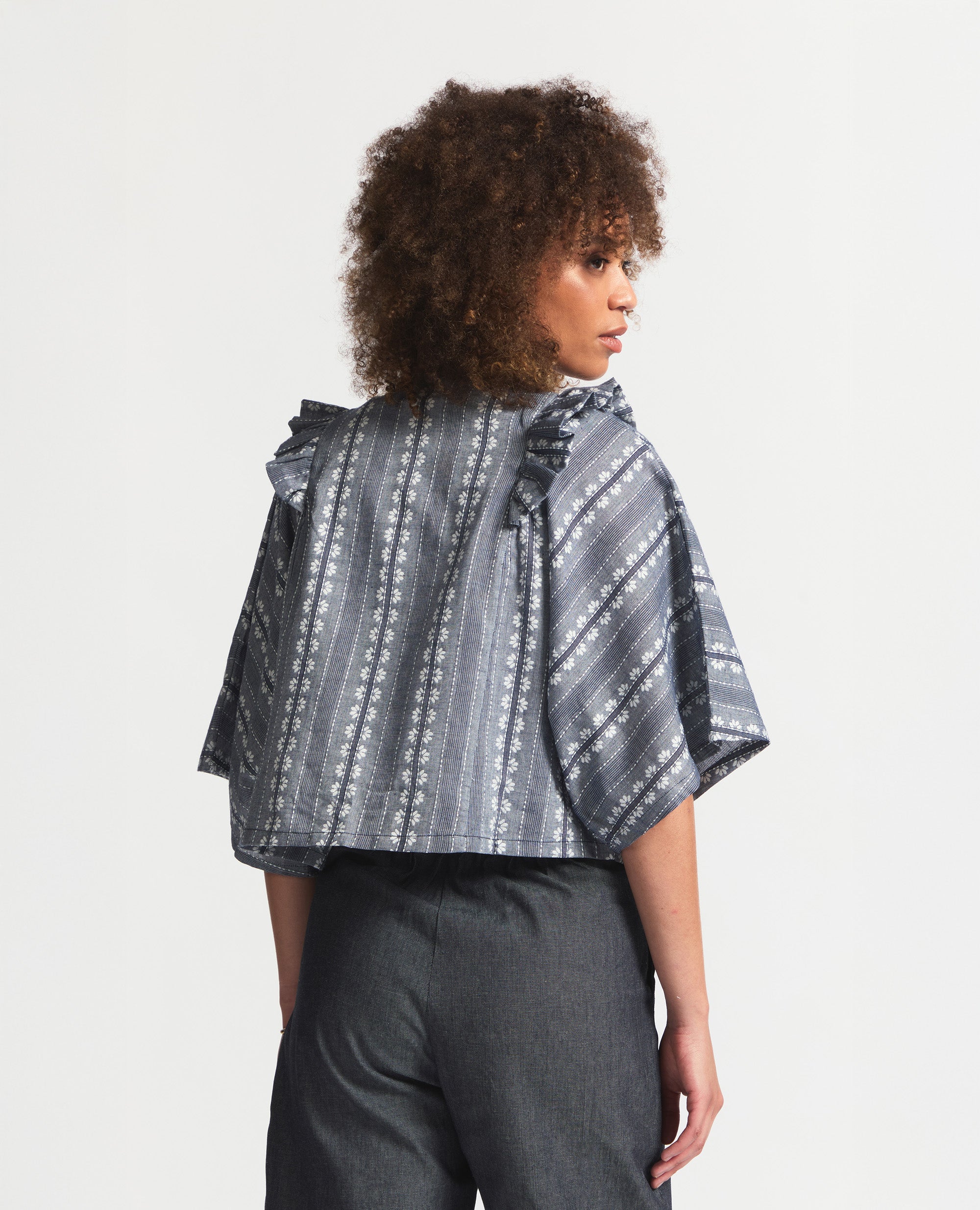 Karien | Summer Jacket | Navy Flower