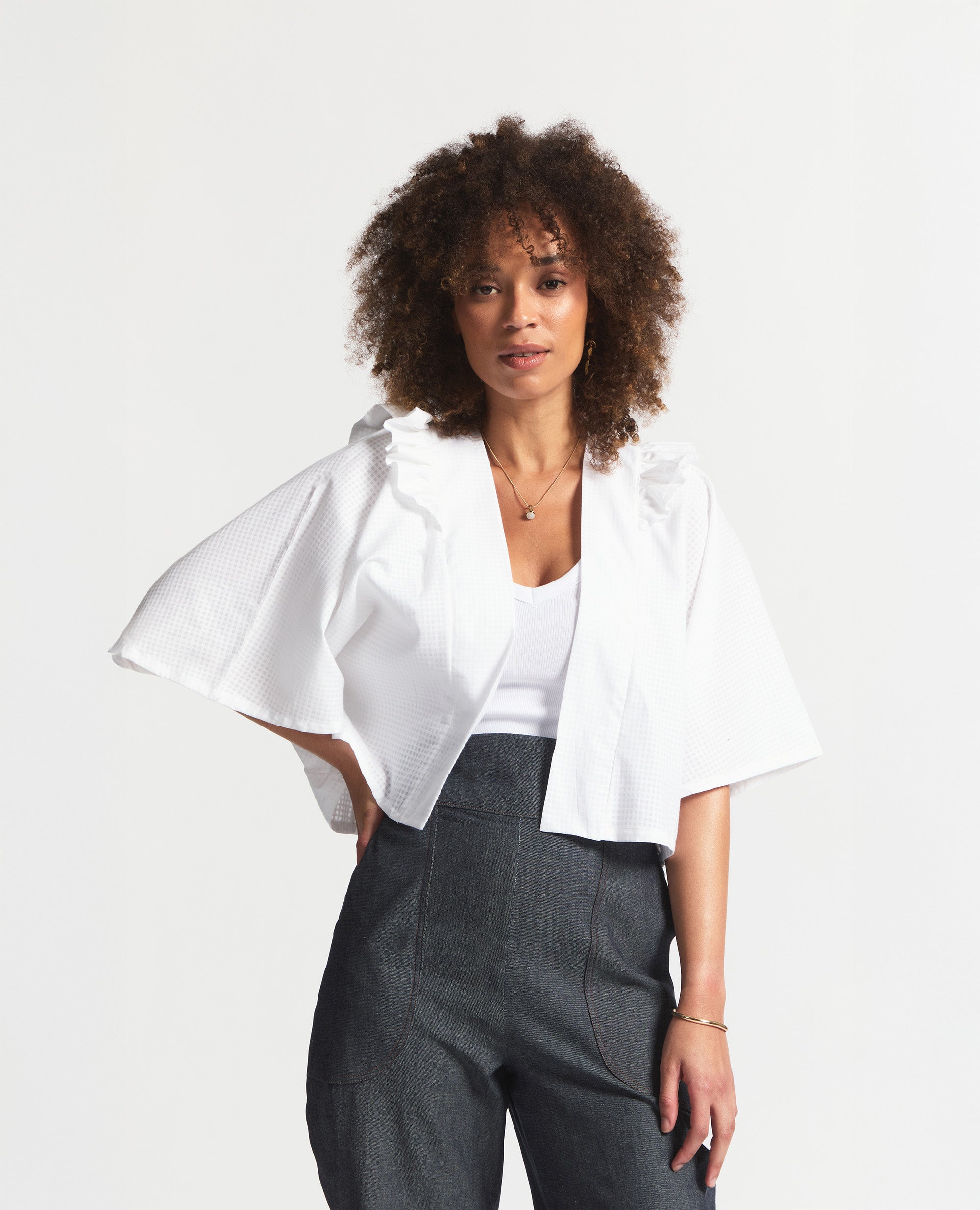 Karien | Summer Jacket | White Check