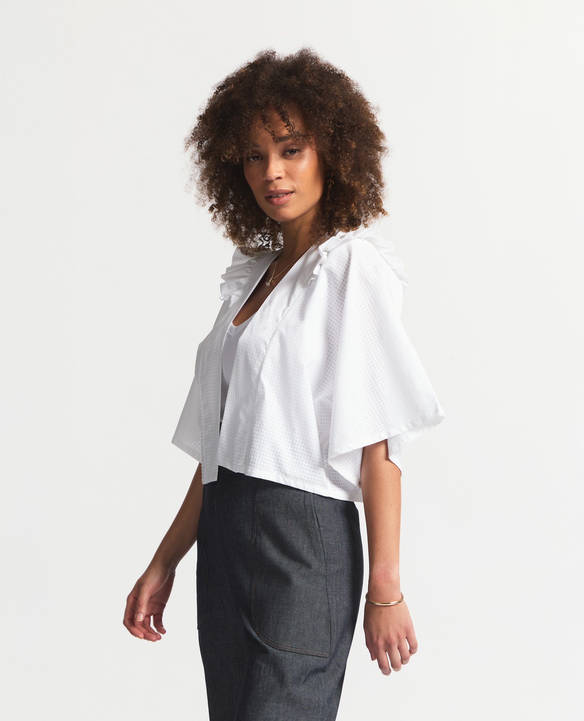 Karien | Summer Jacket | White Check
