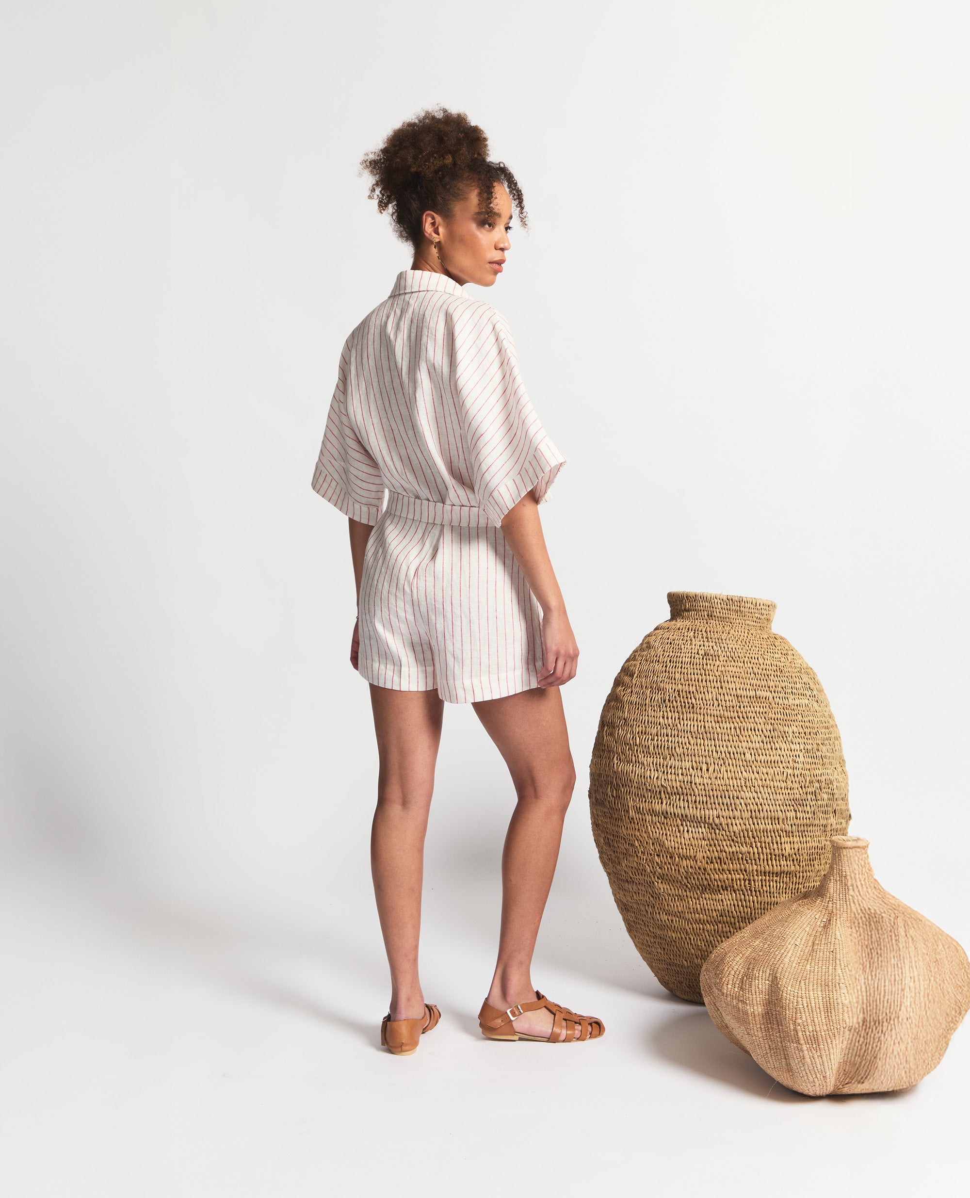 Rue | Playsuit | Red & White Stripe