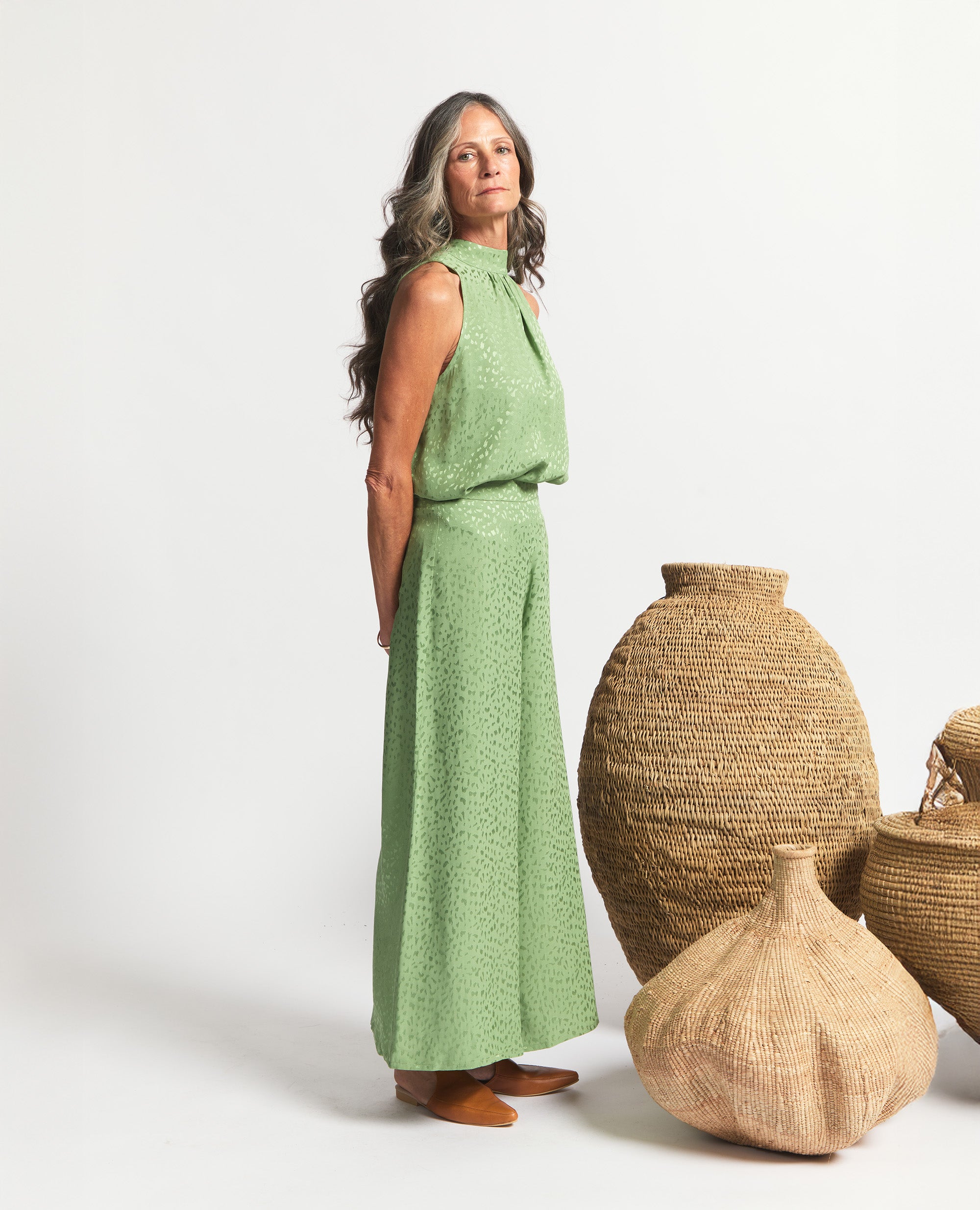 Darjeeling | Wide Leg Trouser | Sohocare Watercress