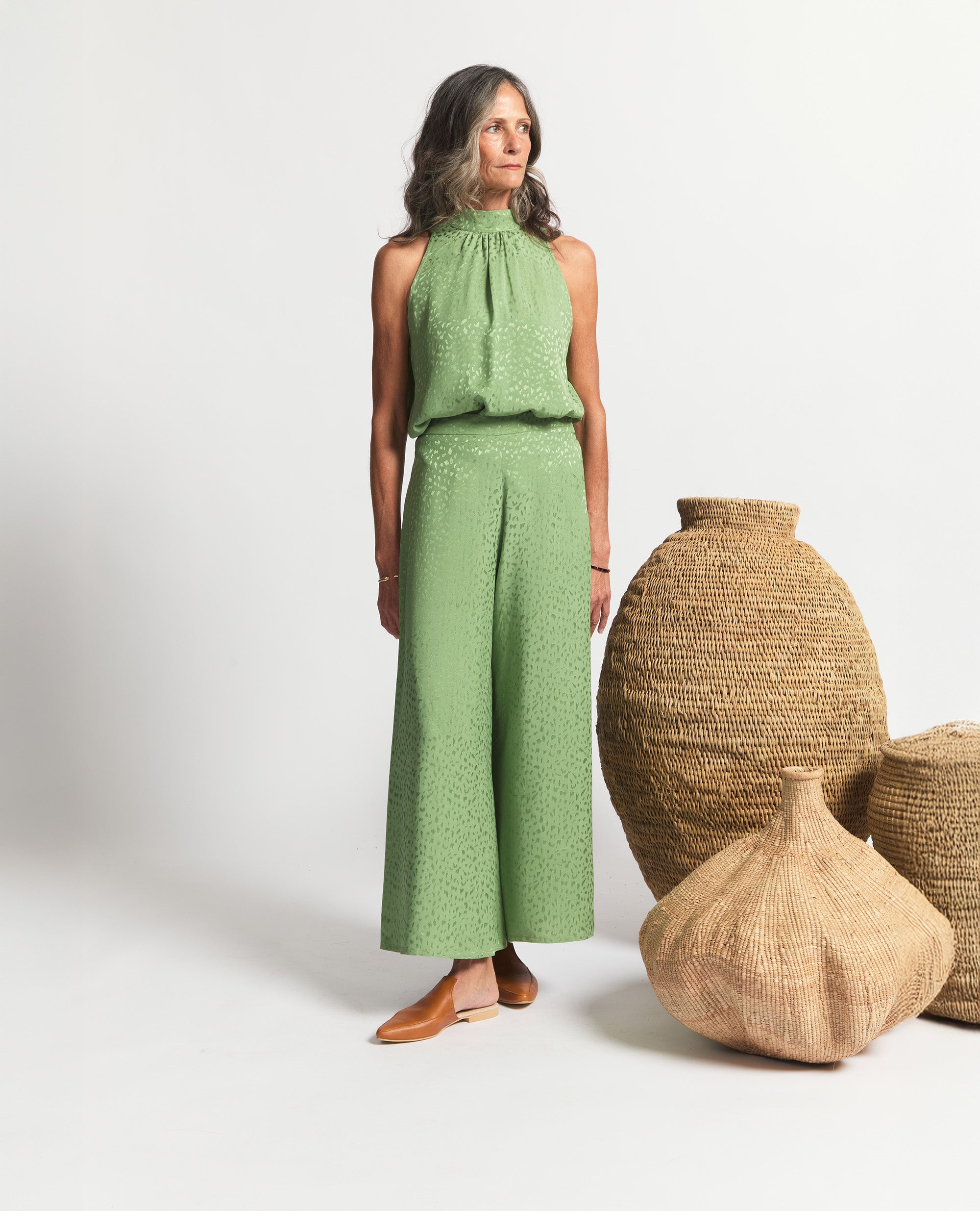 Darjeeling | Wide Leg Trouser | Sohocare Watercress