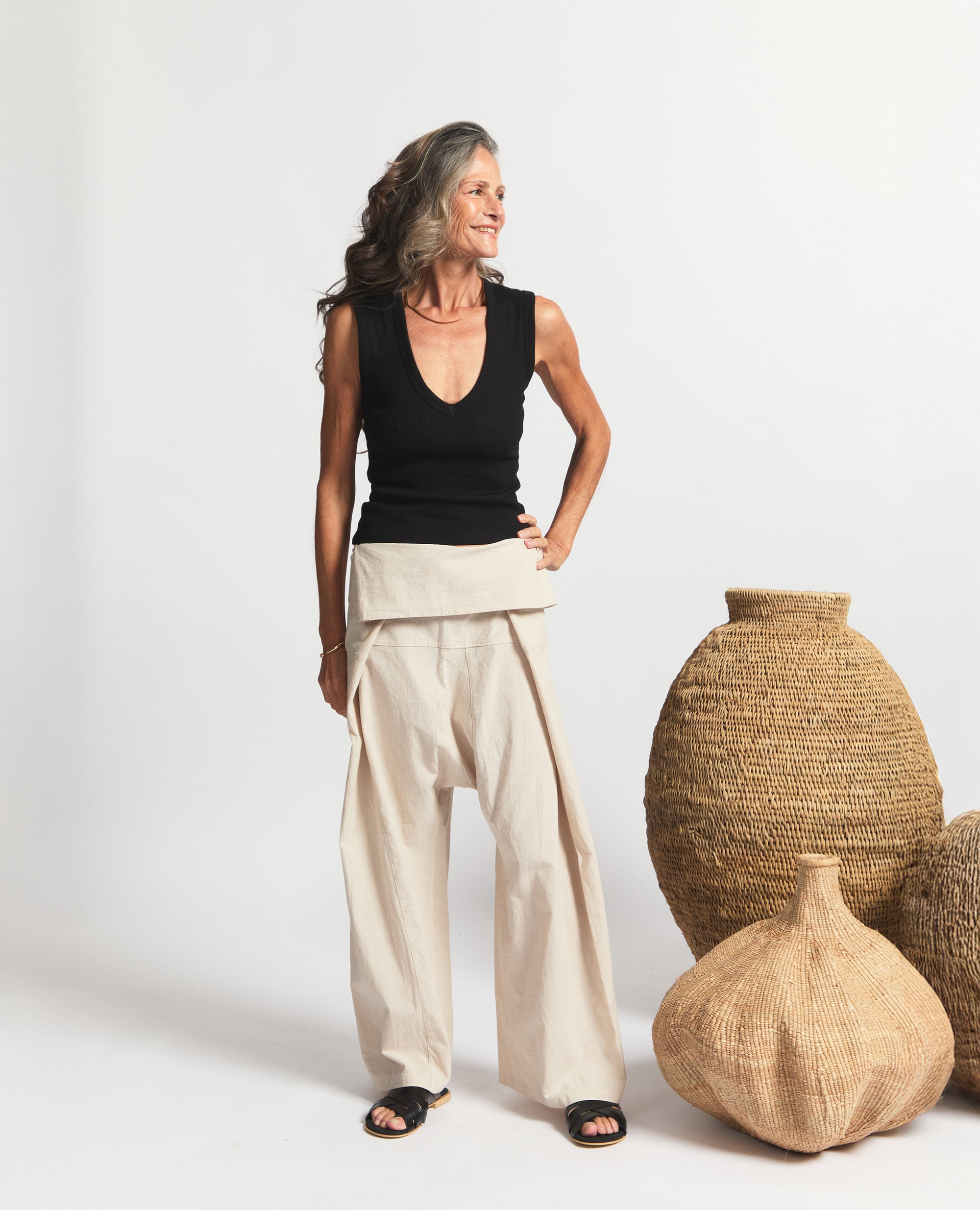 Chai | Wrap Pants | Natural