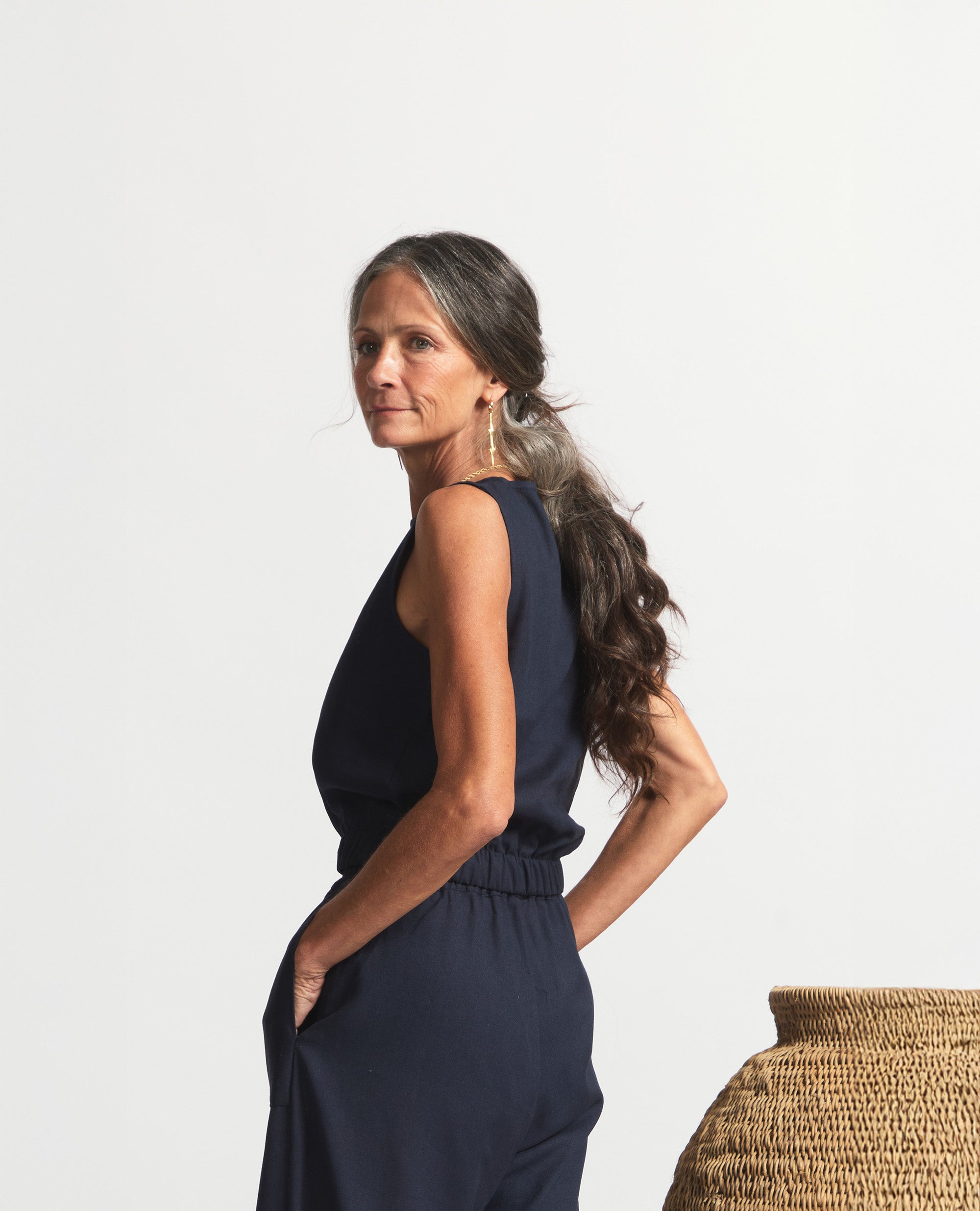 Hadad | Sleeveless Tank | Navy