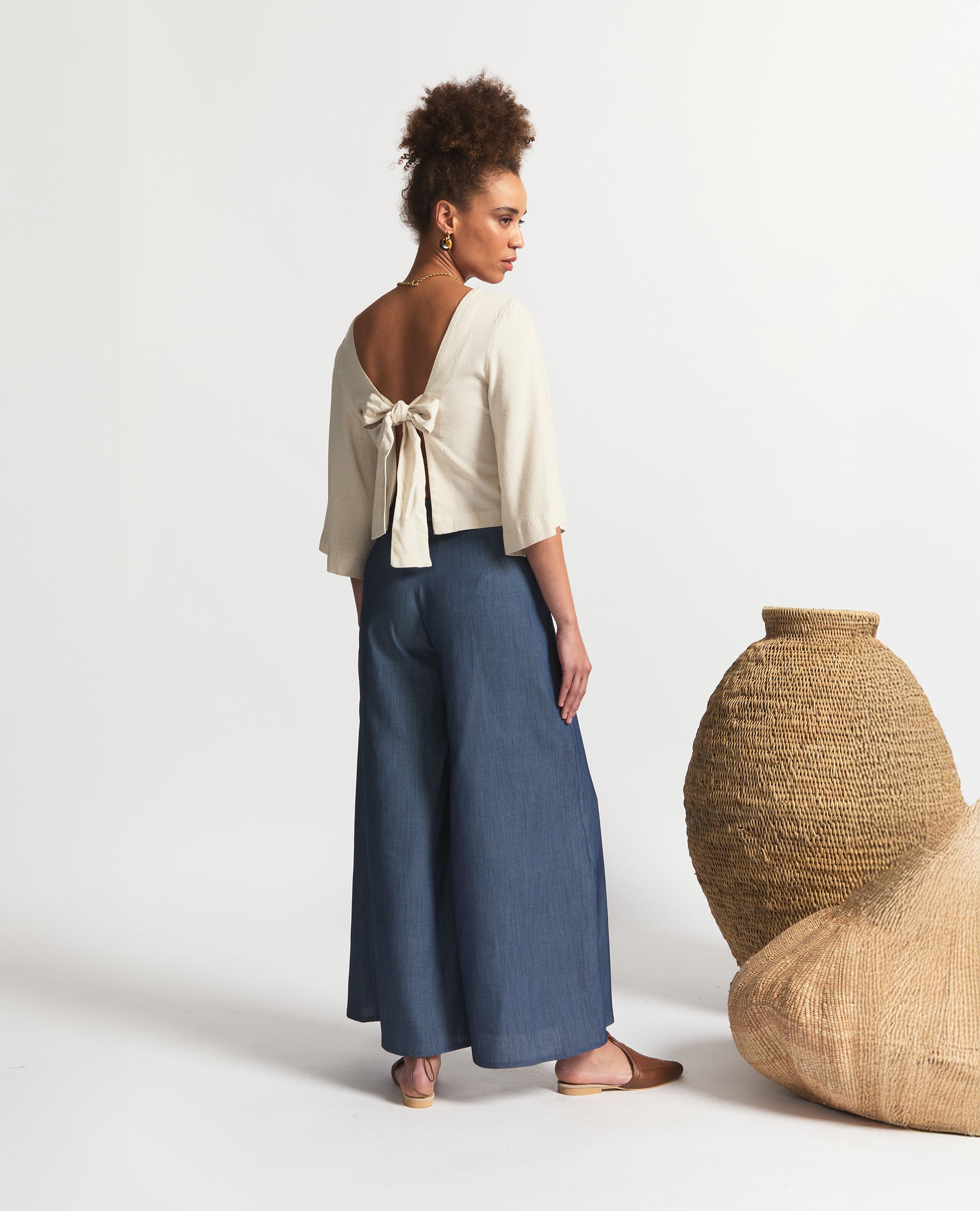 Darjeeling | Wide Leg Trouser | Denim