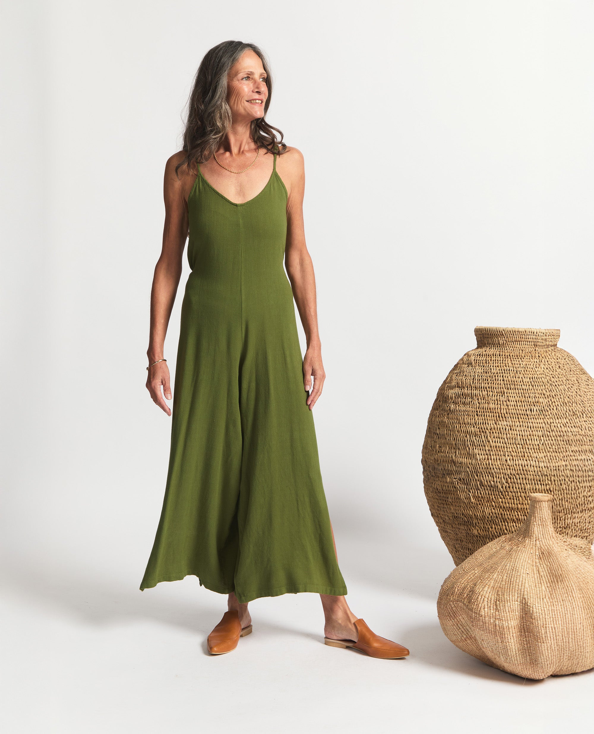 Anisa | Jumpsuit | Moss Green