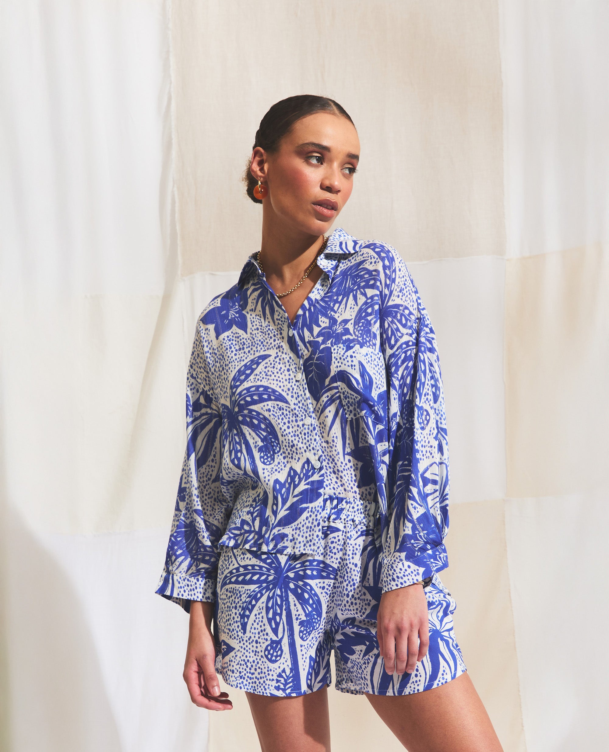 Harper Resort | Cobalt & Gold Stripe