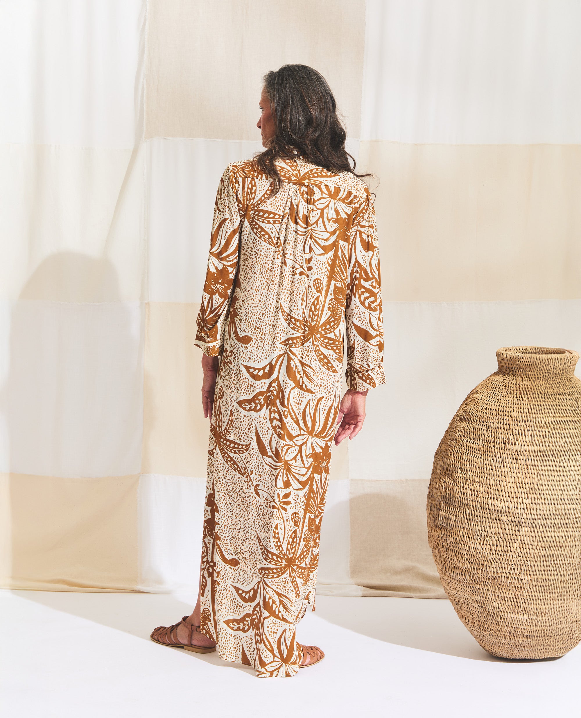 Zanzi | Ochre & Ecru Jungle Print
