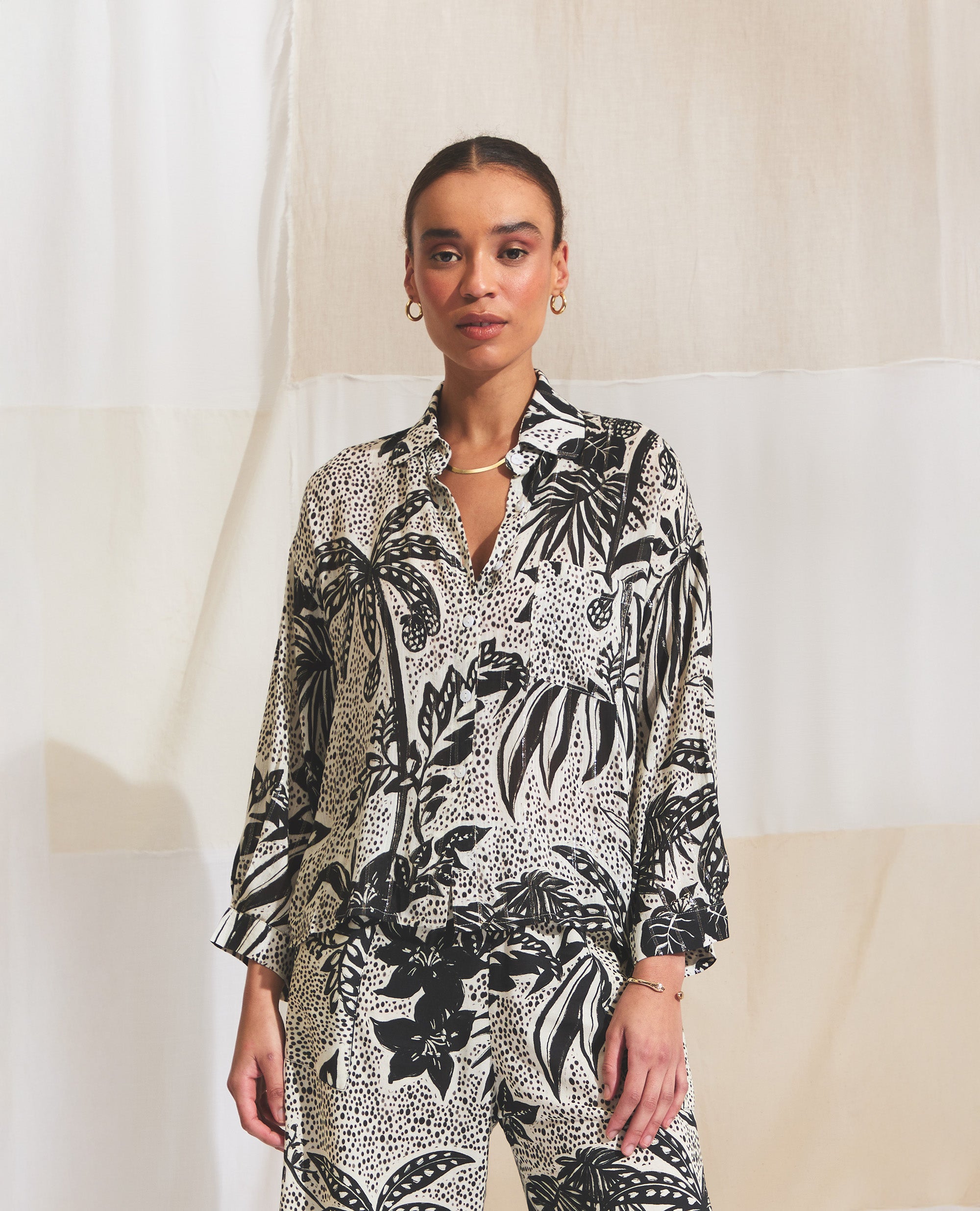 Harper Resort | Black & Ecru Jungle