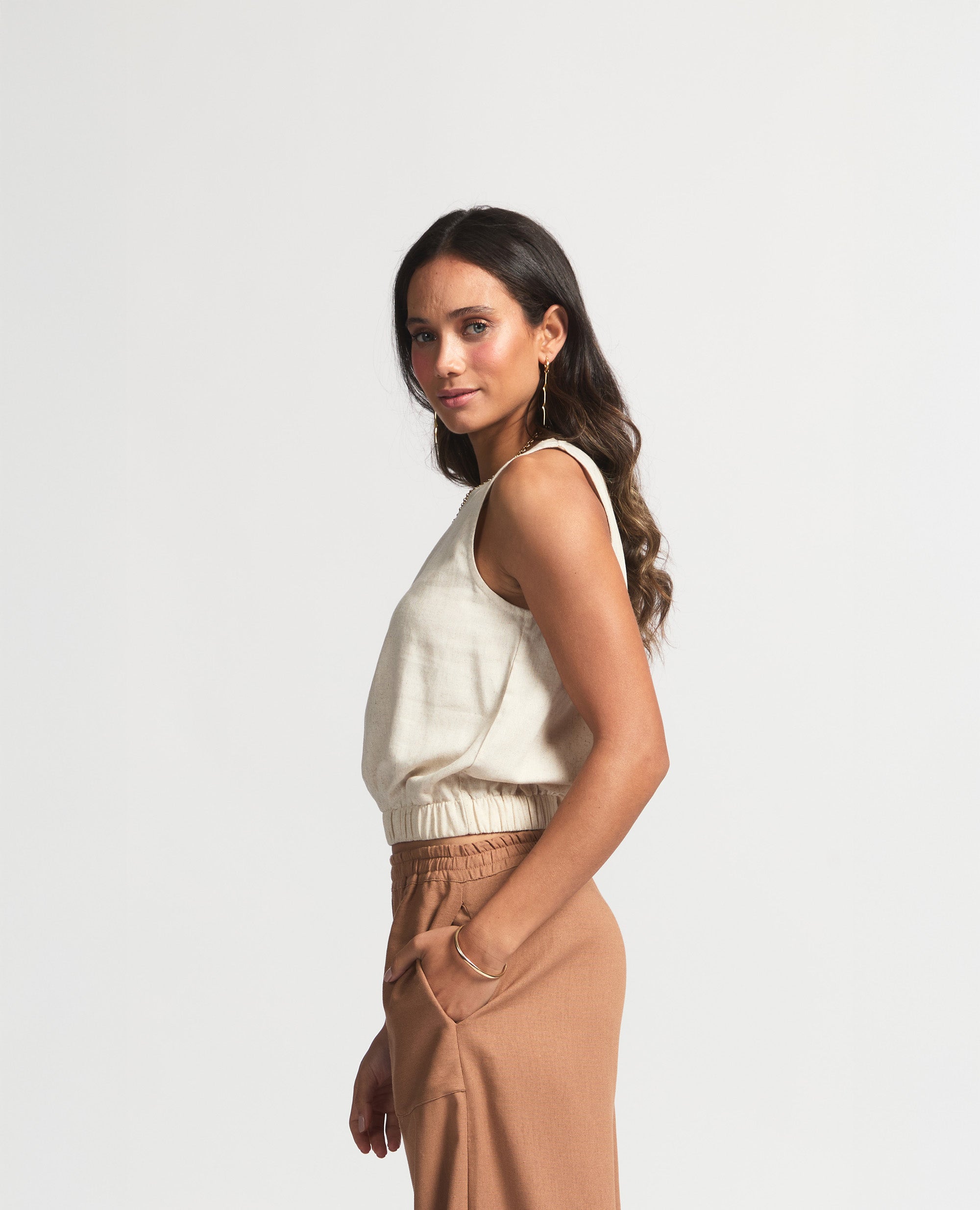 Hadad | Sleeveless Tank | Oatmeal