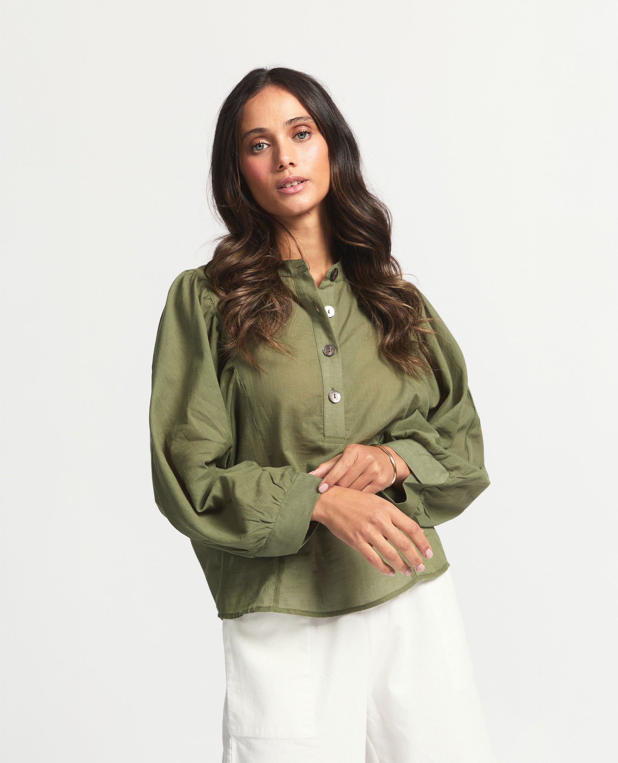 Blair | Relaxed Blouse | Olive