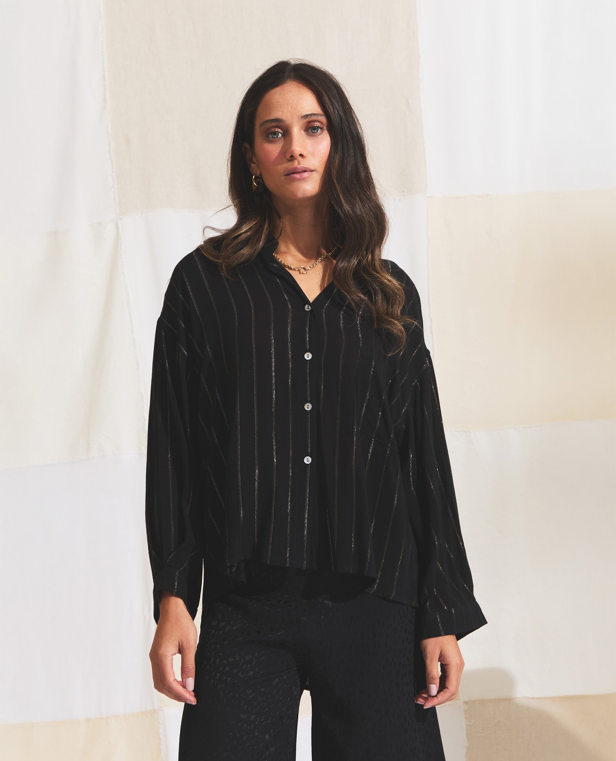 Harper Resort | Black & Gold Stripe