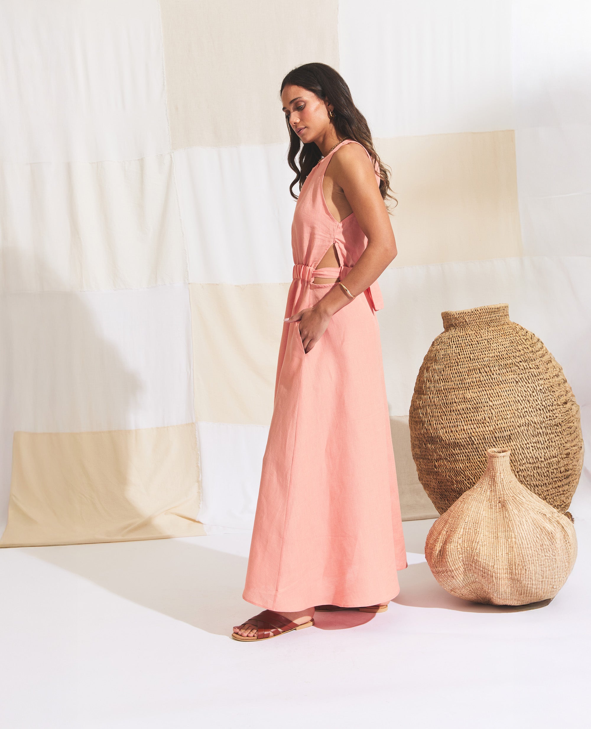 Mei | Maxi Dress | Apricot