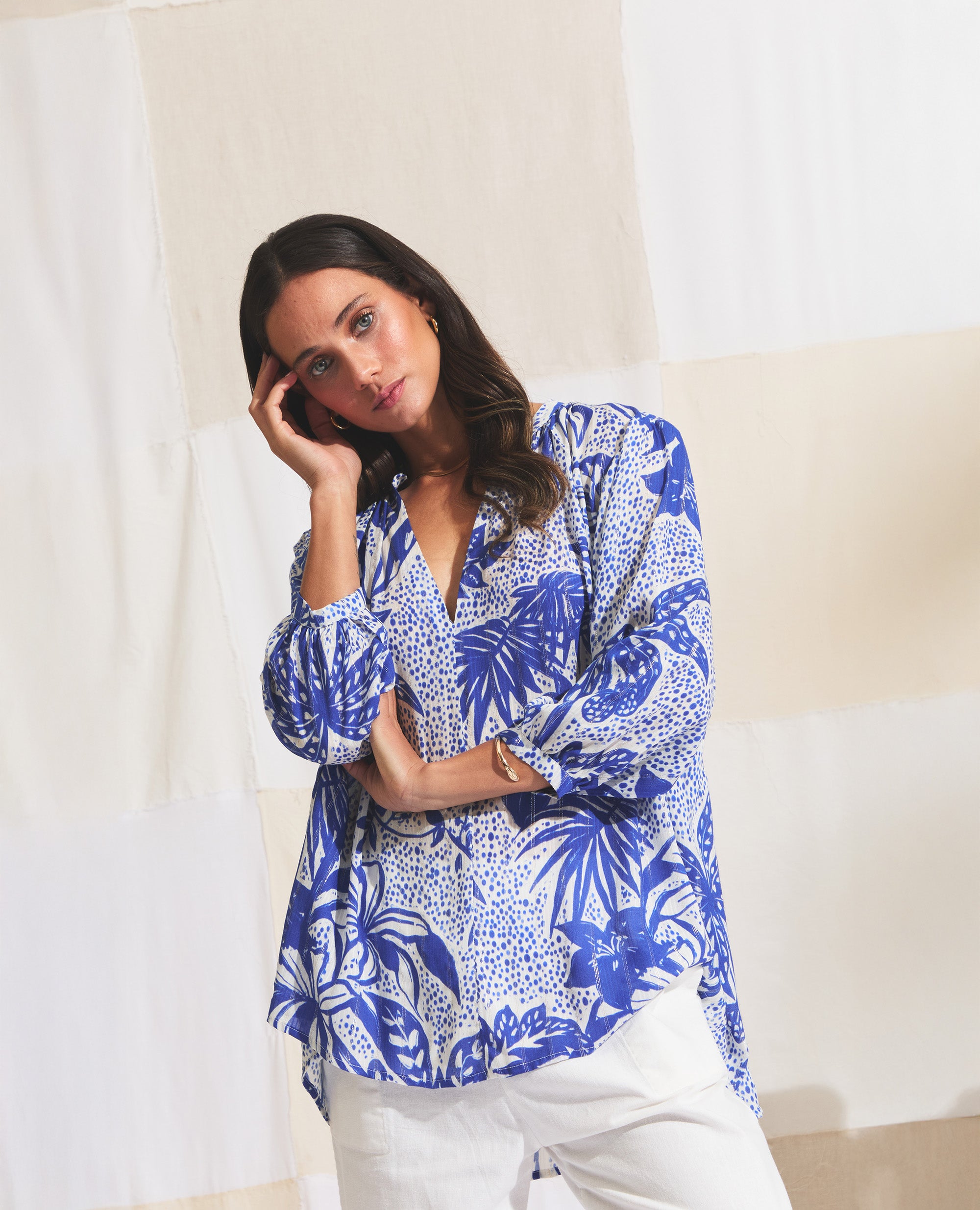 Marbella | Resort | Cobalt & Gold Stripe