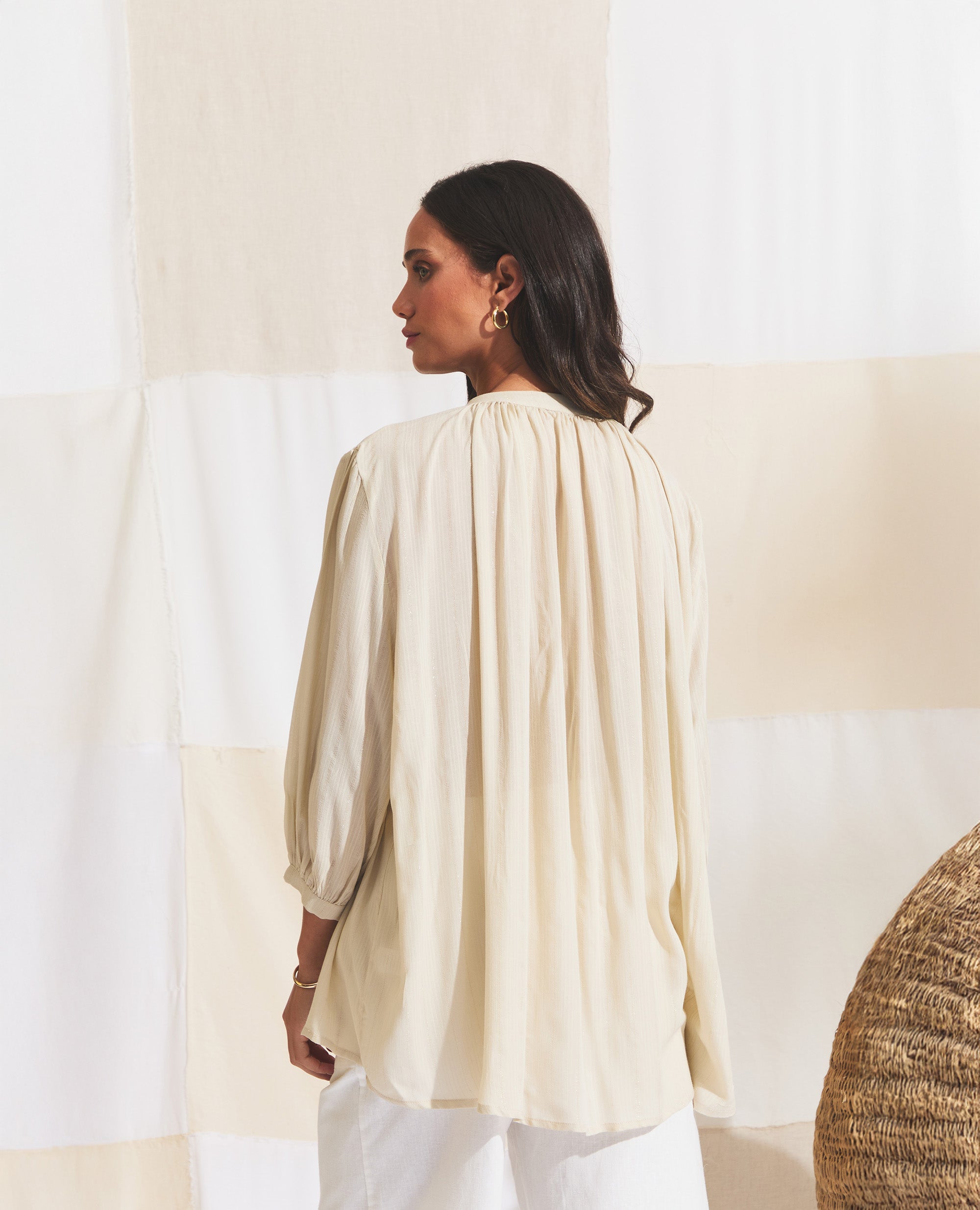 Marbella | Resort | Ecru & Gold Stripe