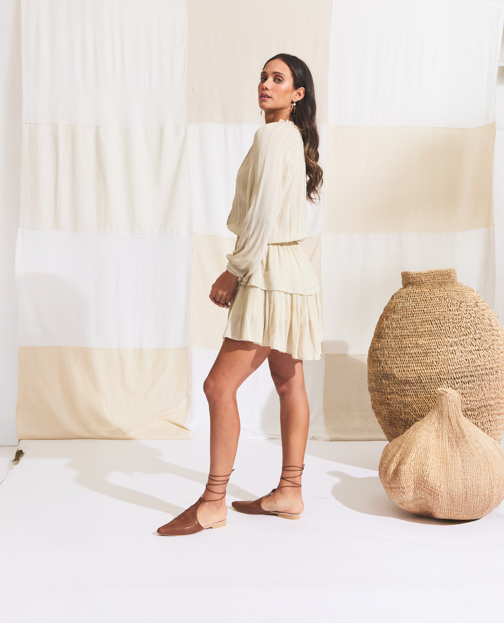 Ophelia | Mini Dress | Oatmeal