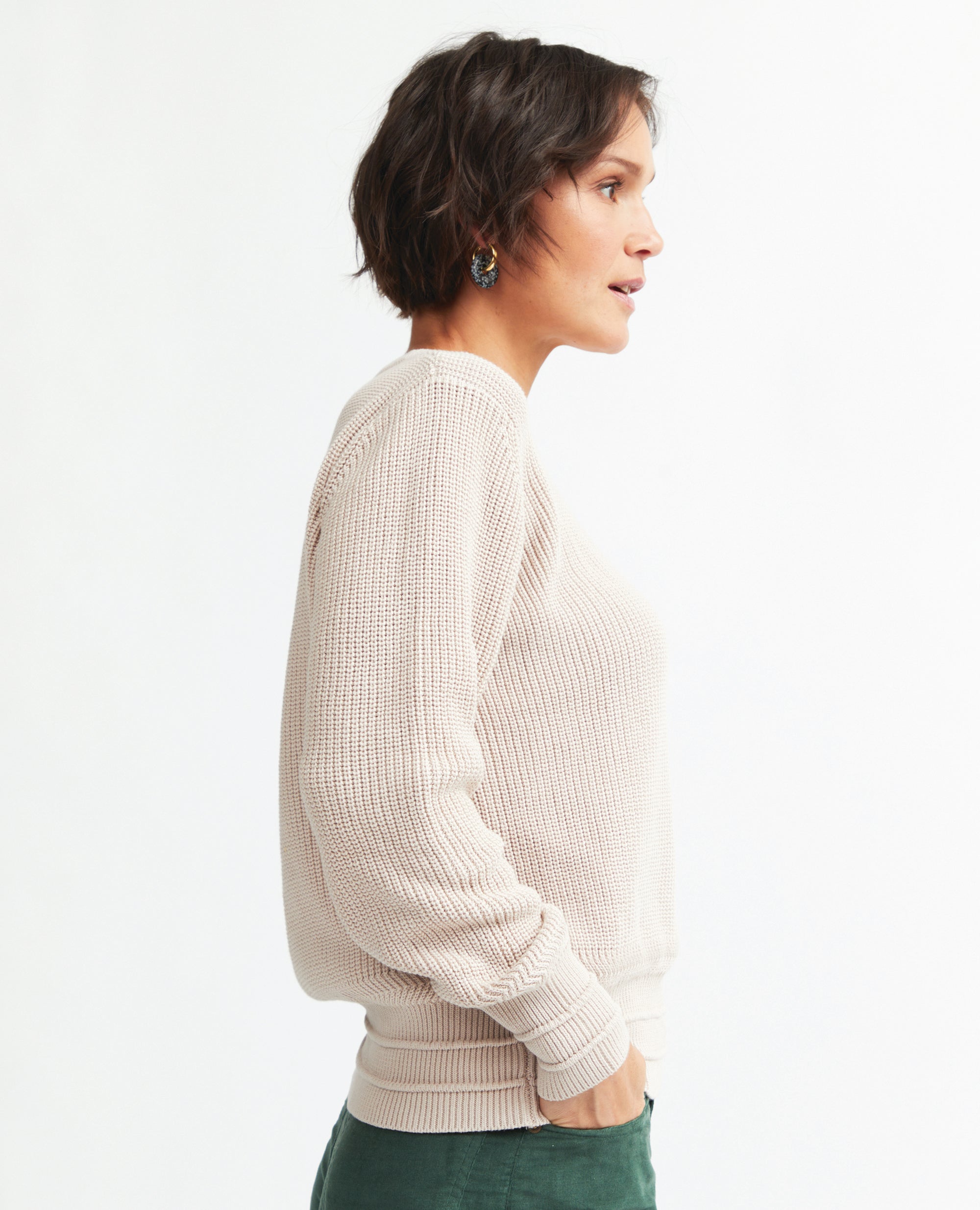 Aspen | Round Neck Cotton Jersey | Pale Pink