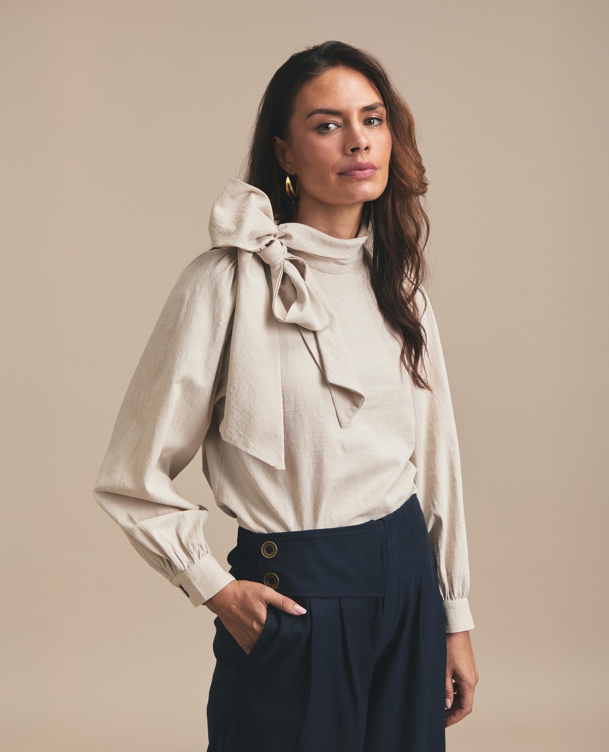 Kitty | Relaxed Blouse | Stone