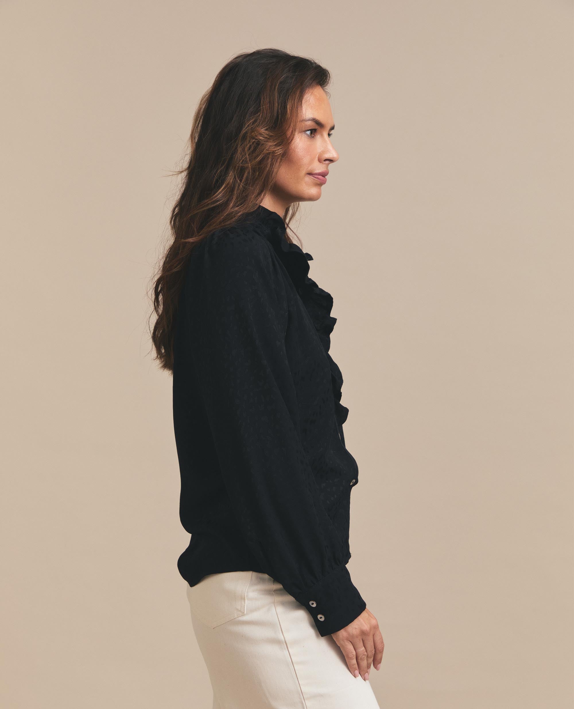 Juliette | Button Up Blouse | Sohocare Black