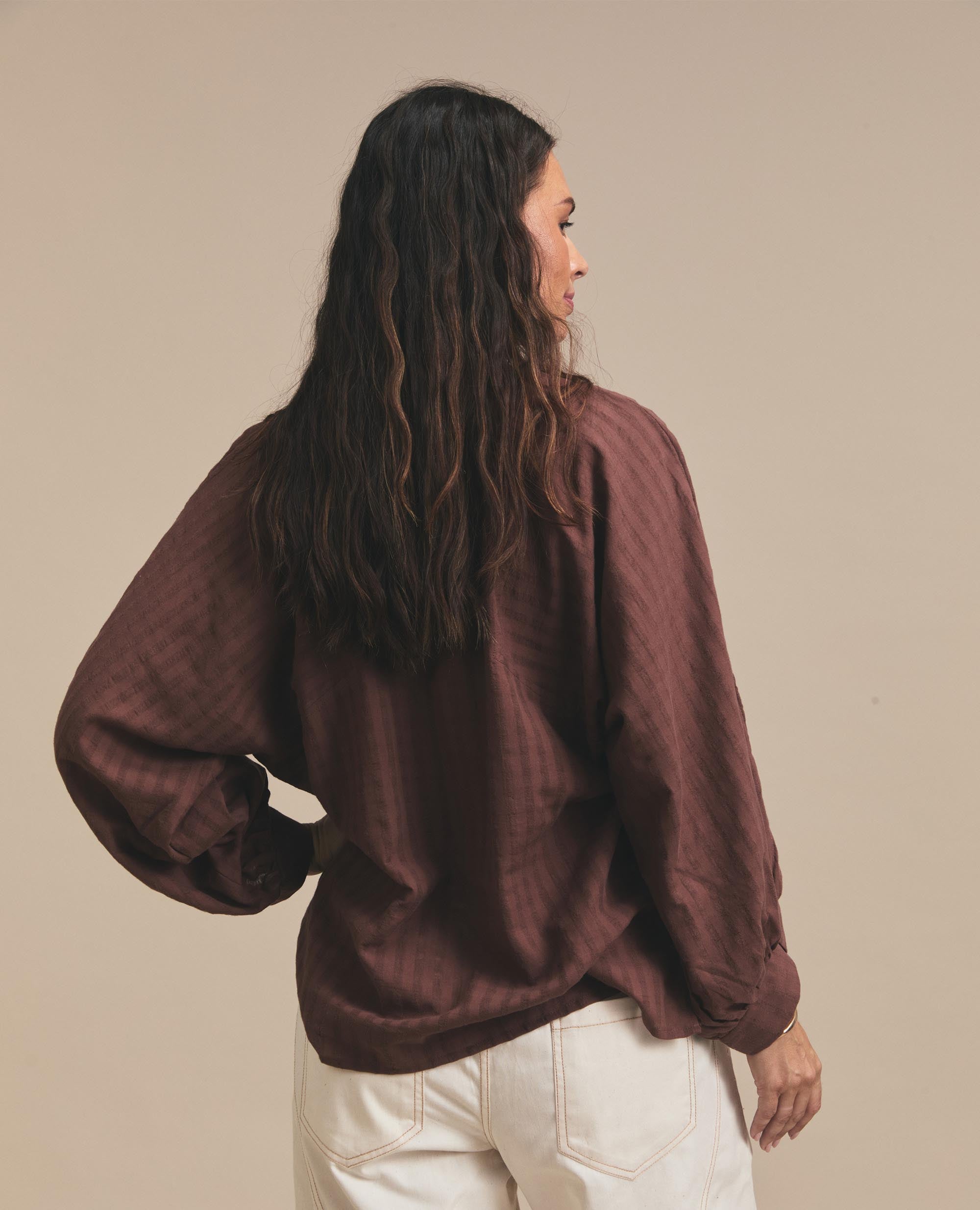 Helena | Oversized Blouse | Chocolate