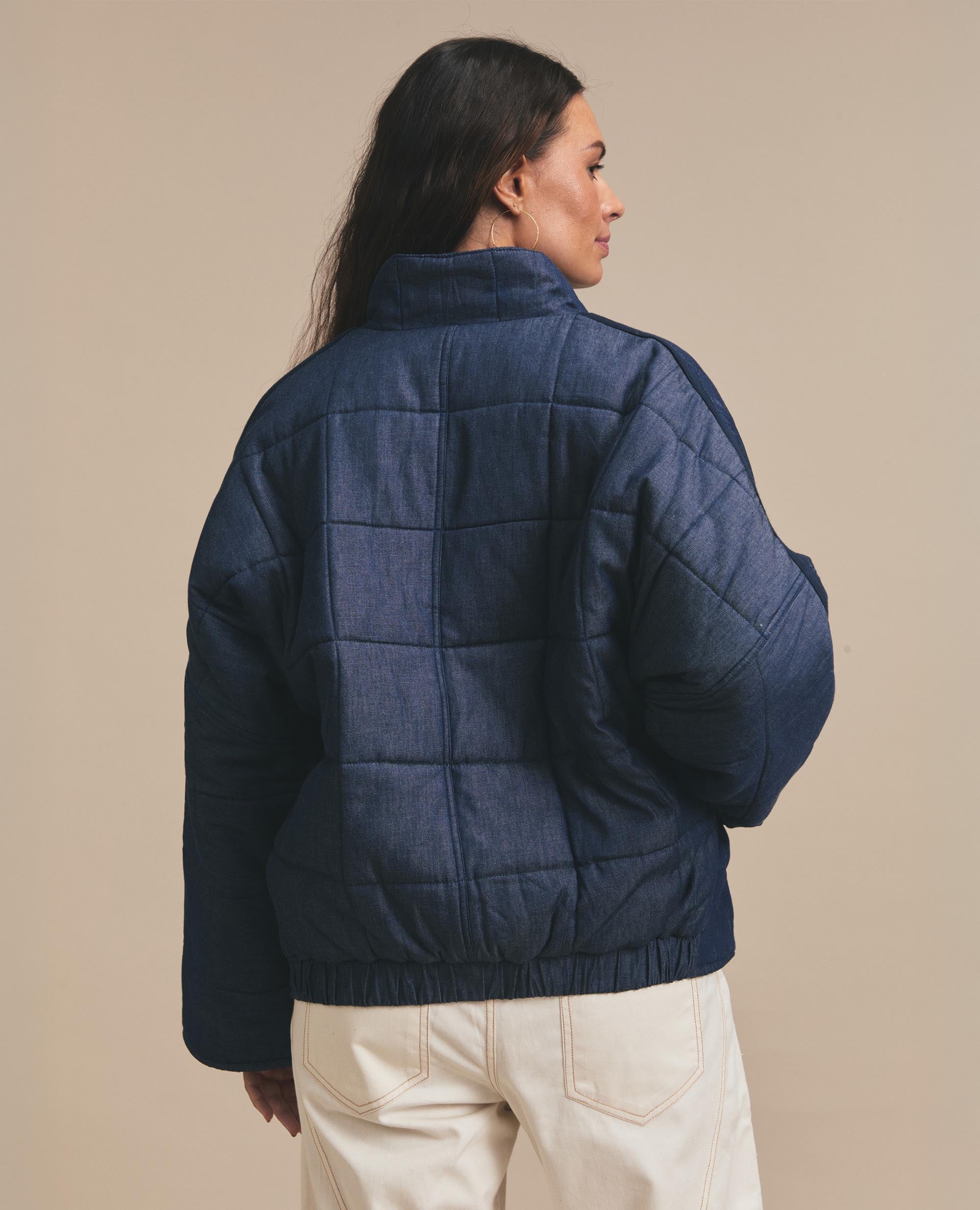 Quilt | Zip Up Jacket | Denim