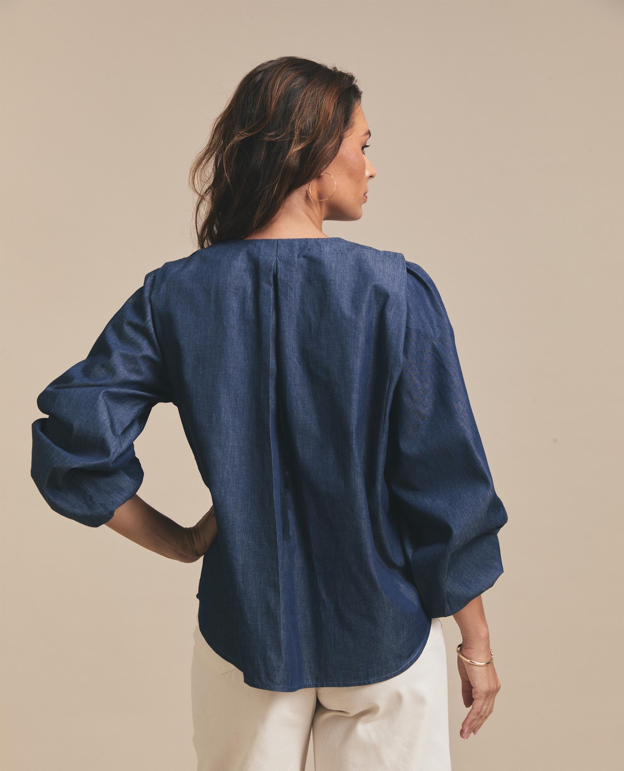 Jones | Relaxed Blouse | Chambray Denim