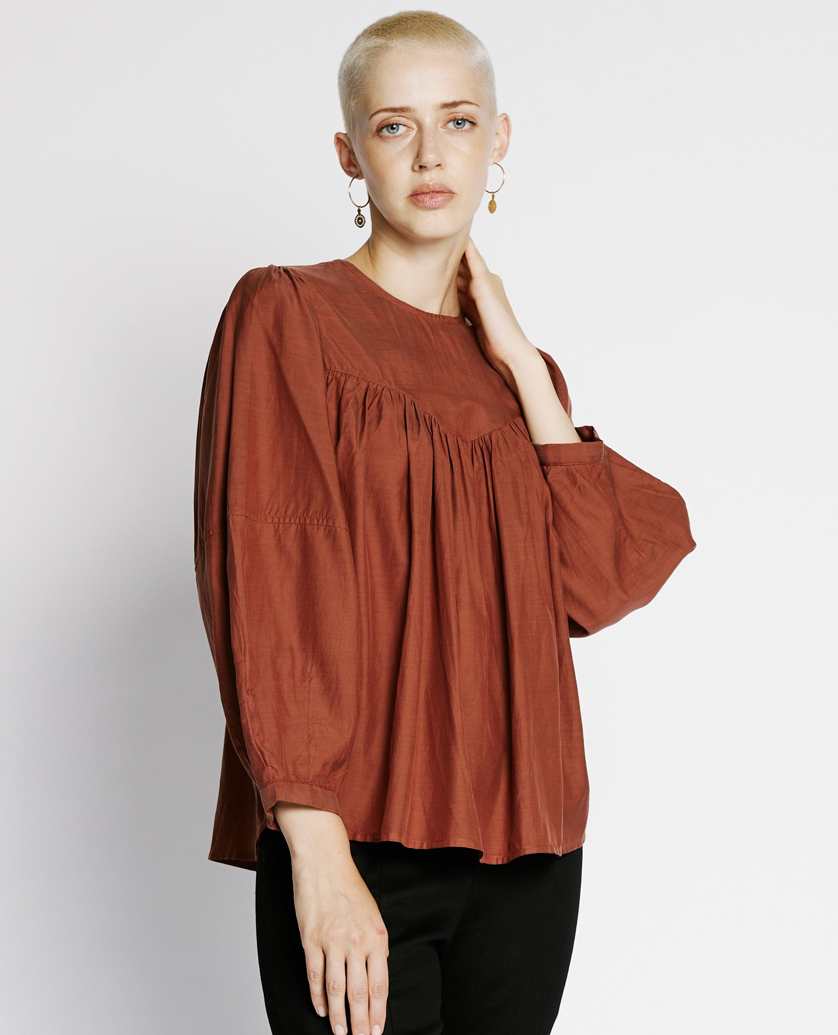 Robby | Gathered Yoke Blouse