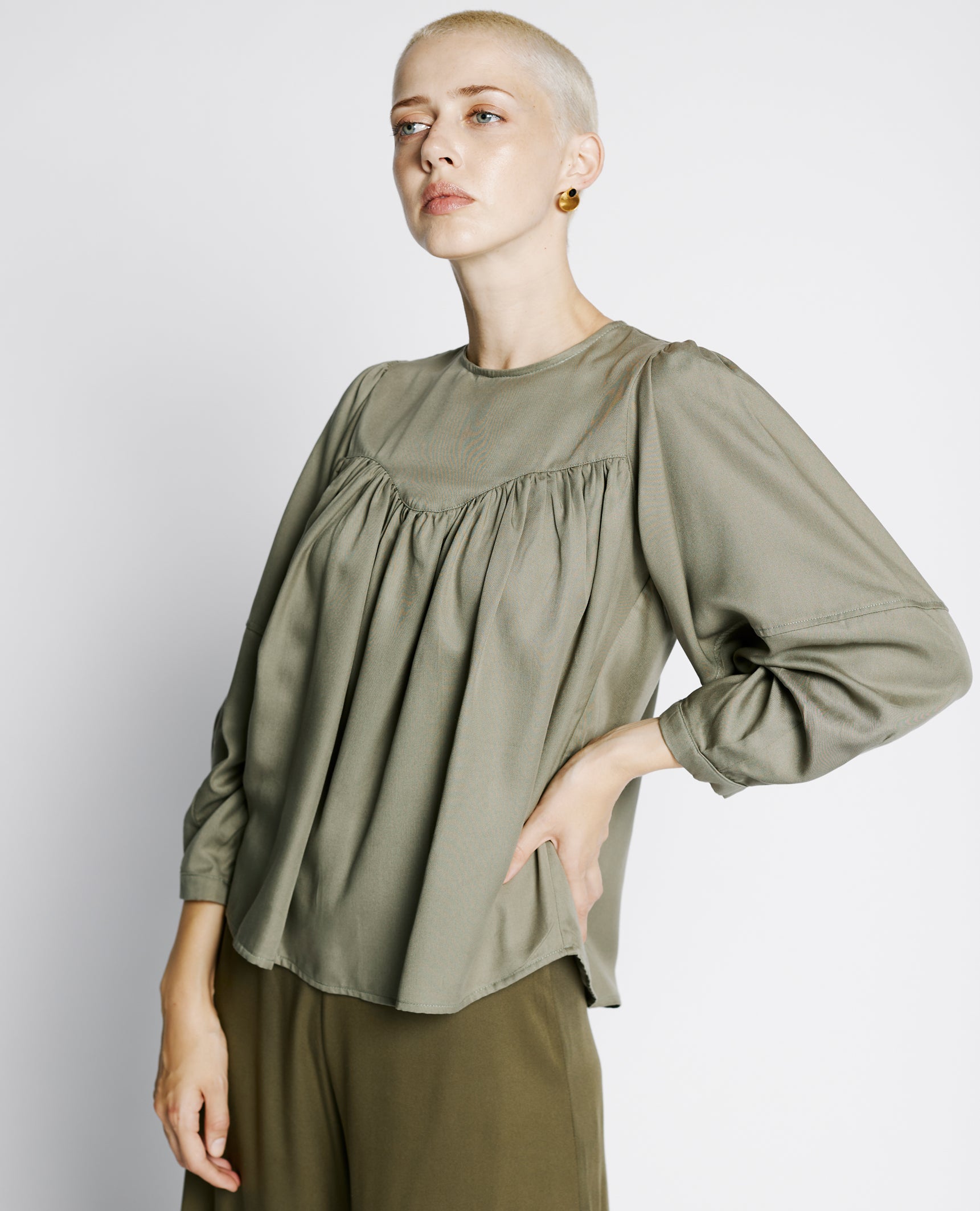 Robby | Gathered Yoke Blouse