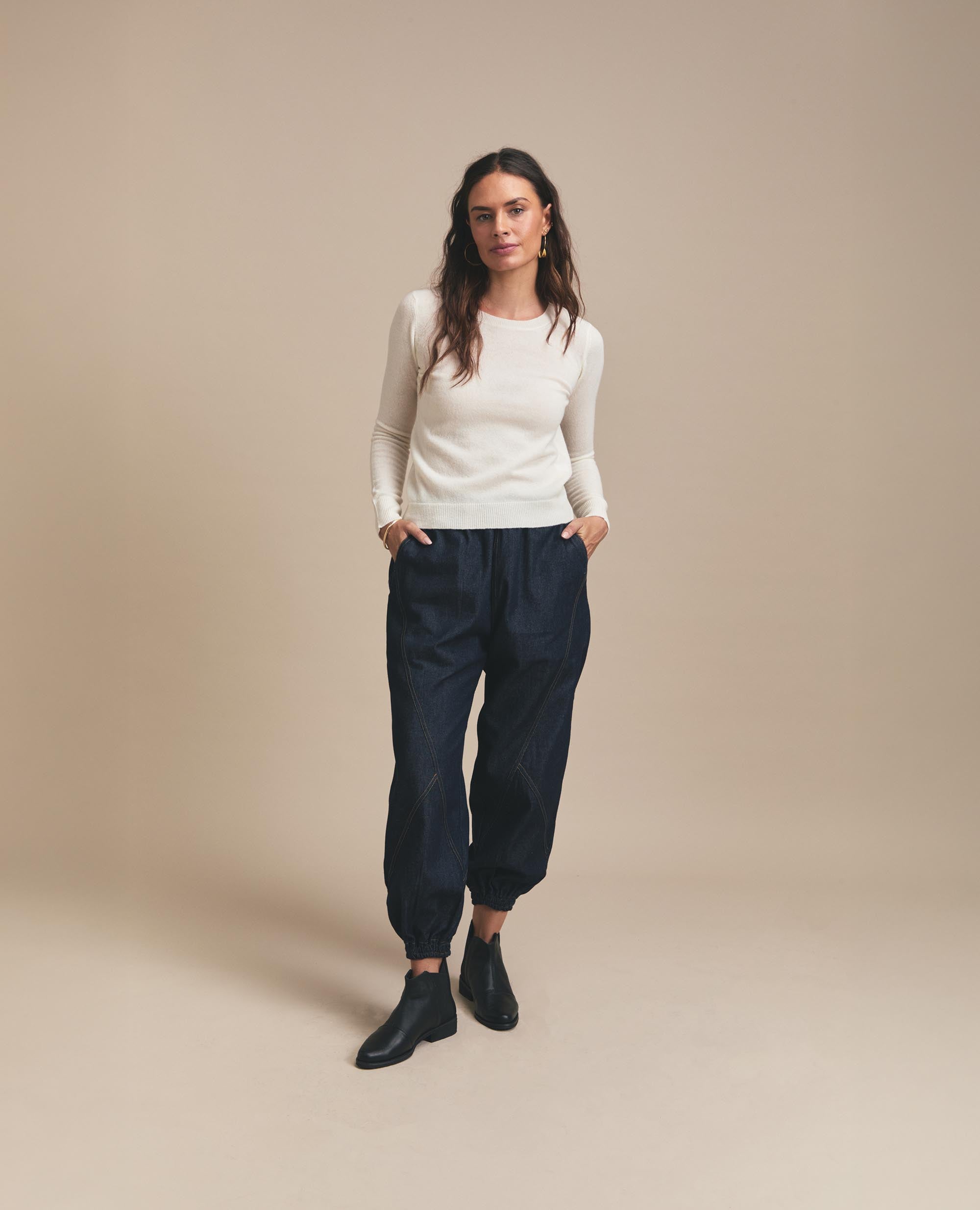 Miko | Elasticated Pants | Denim