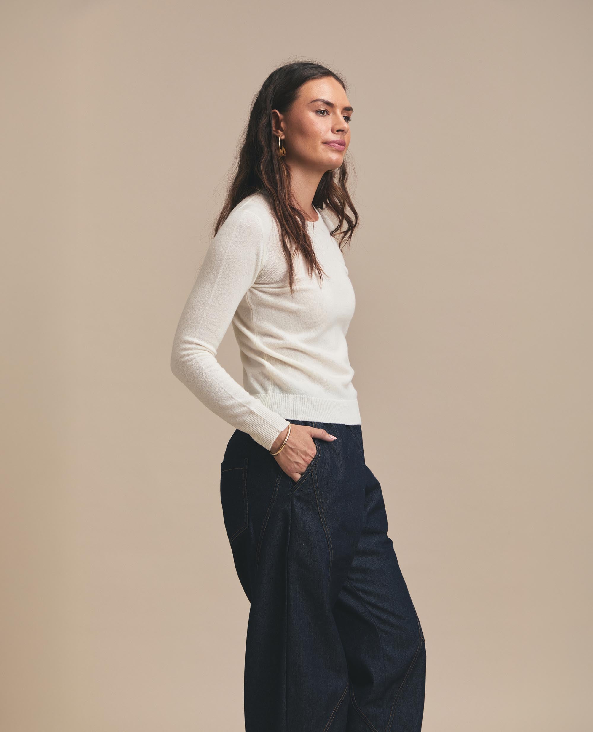 Snug | Crew Neck Jersey | Ecru