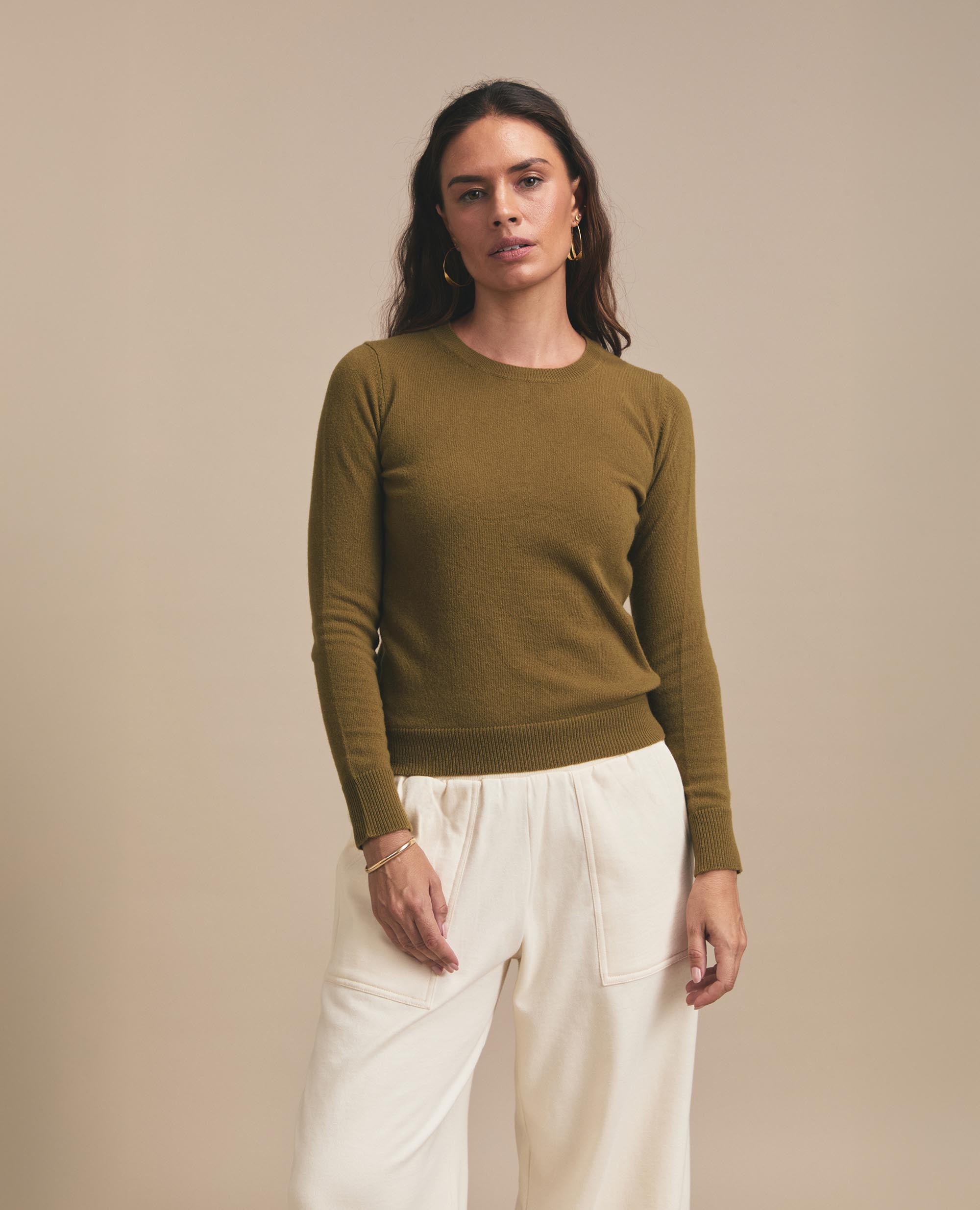 Snug | Crew Neck Jersey | Olive