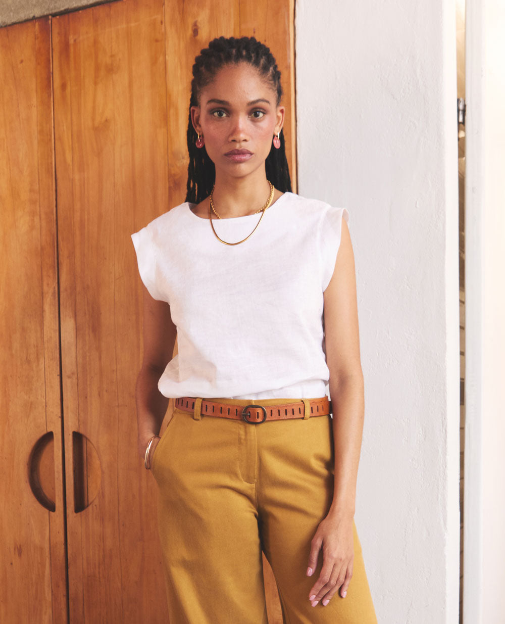 Hestia Core | Cap Sleeve Blouse I White
