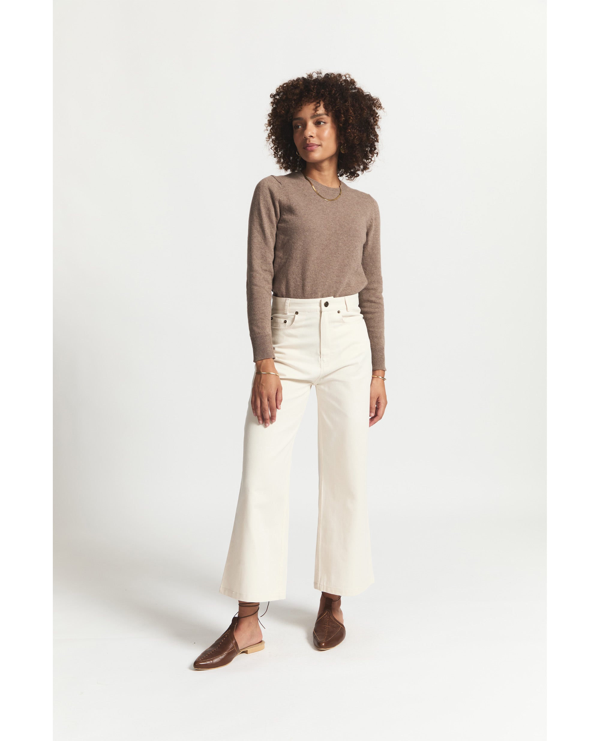 Claude | Wide Leg Trouser | Natural