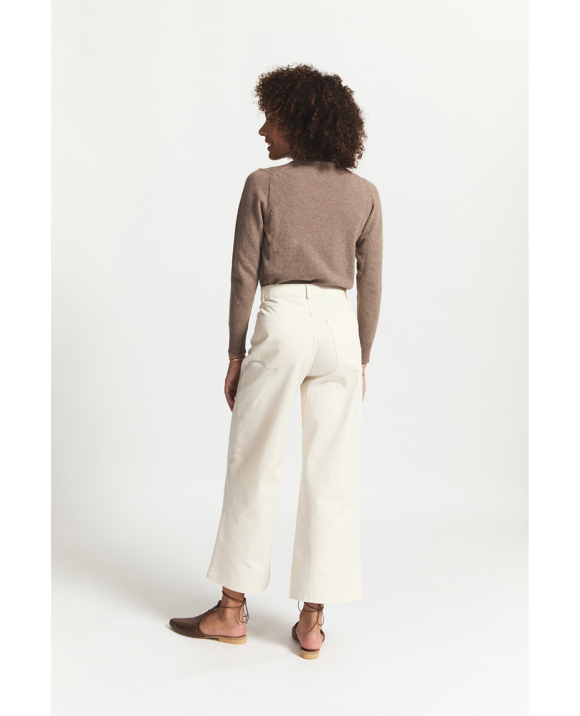Claude | Wide Leg Trouser | Natural