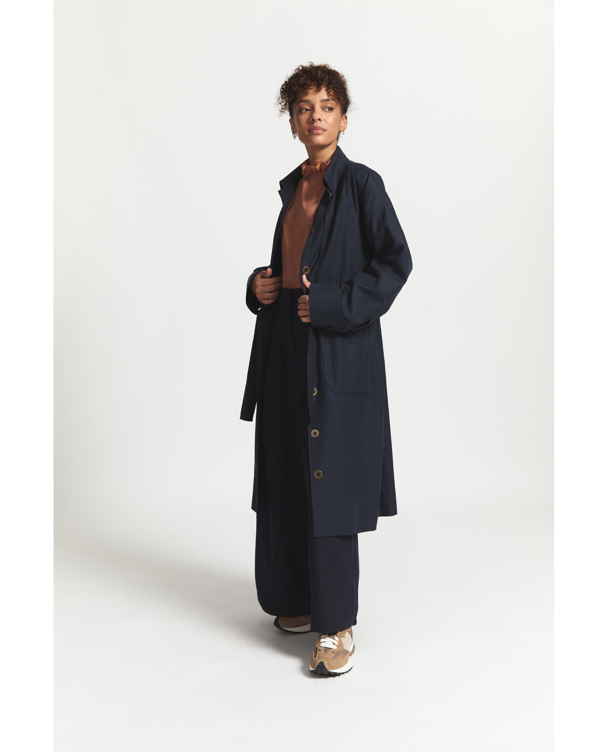 Trench | Relaxed Coat | Navy