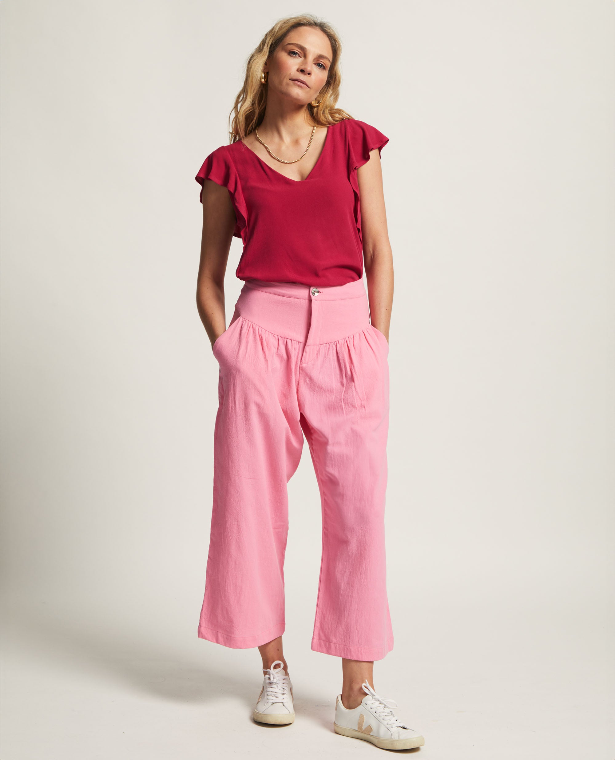 Thalia | Gathered Basque Trouser