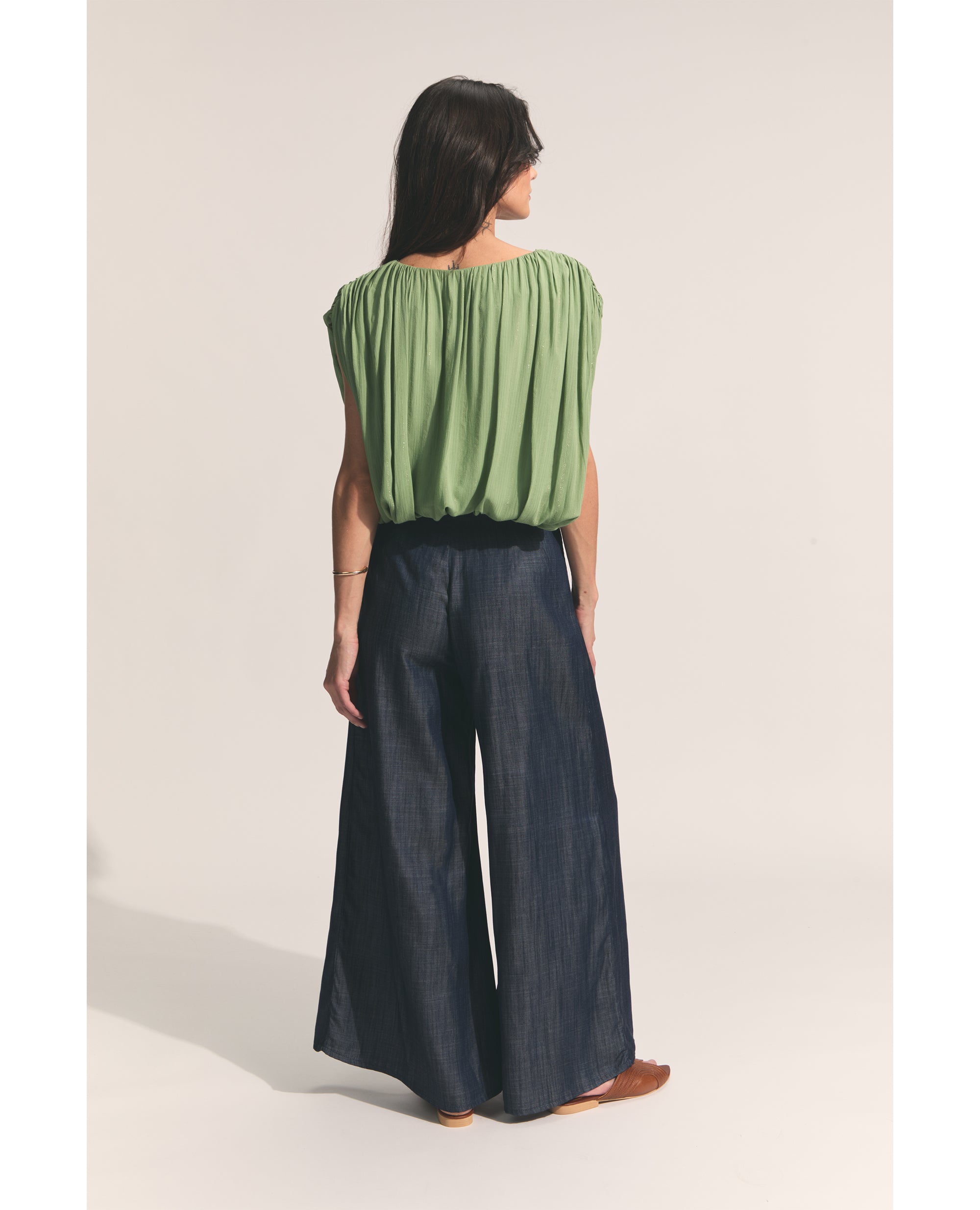 Darjeeling | Wide Leg Trouser | Denim