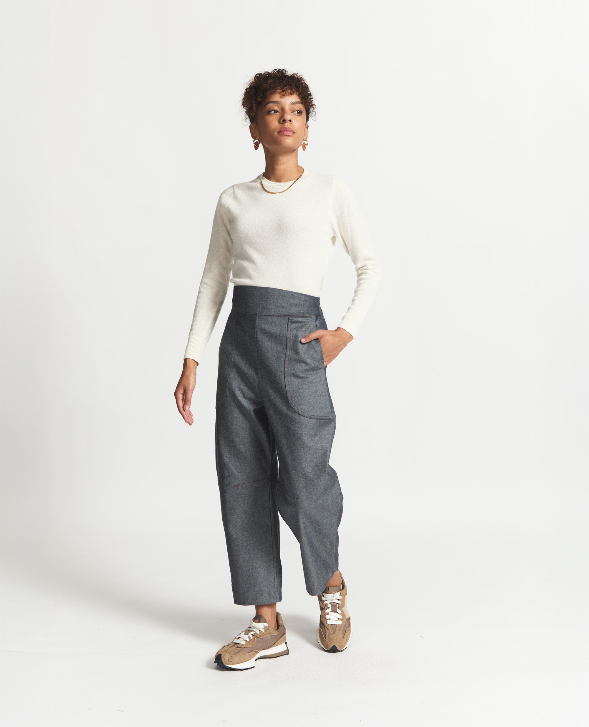 Goose Pants | Bow Shaped Pants | Blue denim