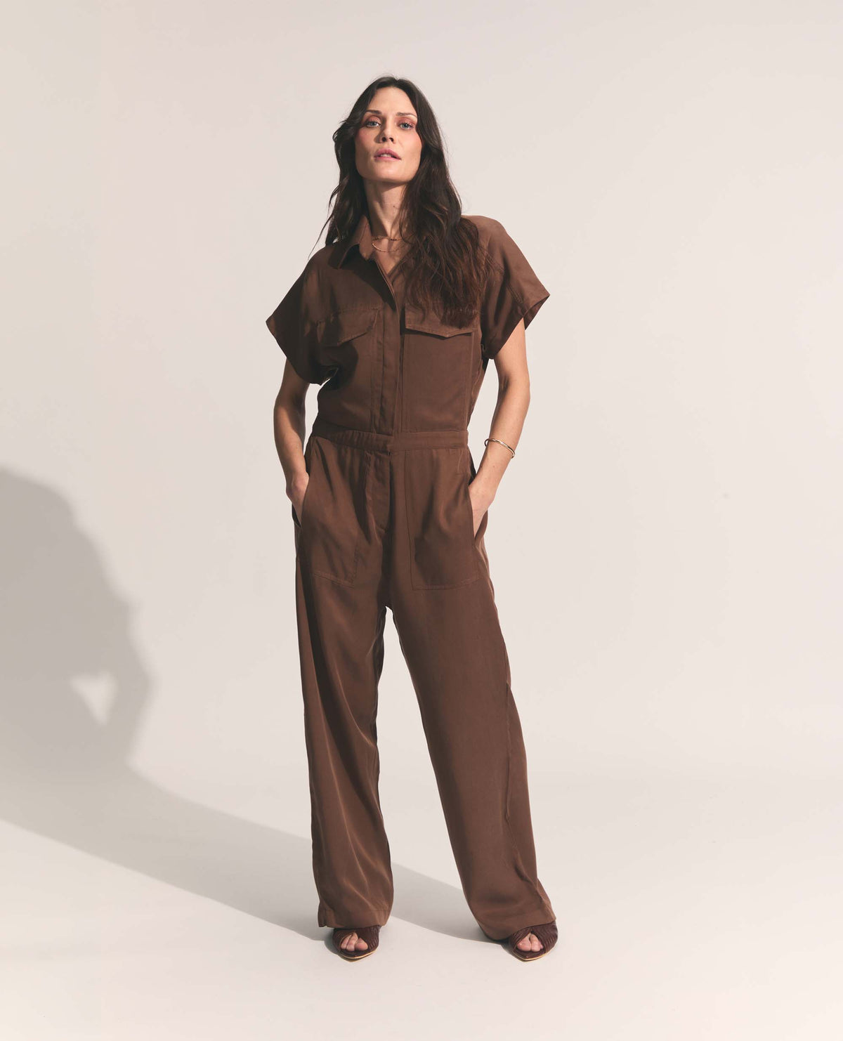 Harlow | Utility Jumpsuit | Chocolate