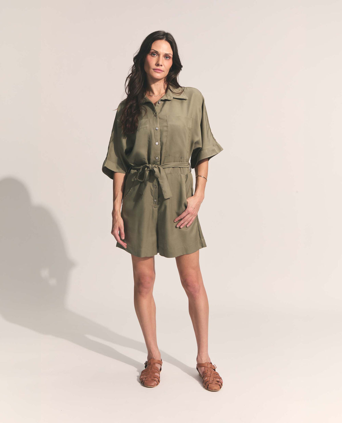 Rue | Playsuit | Pale Olive