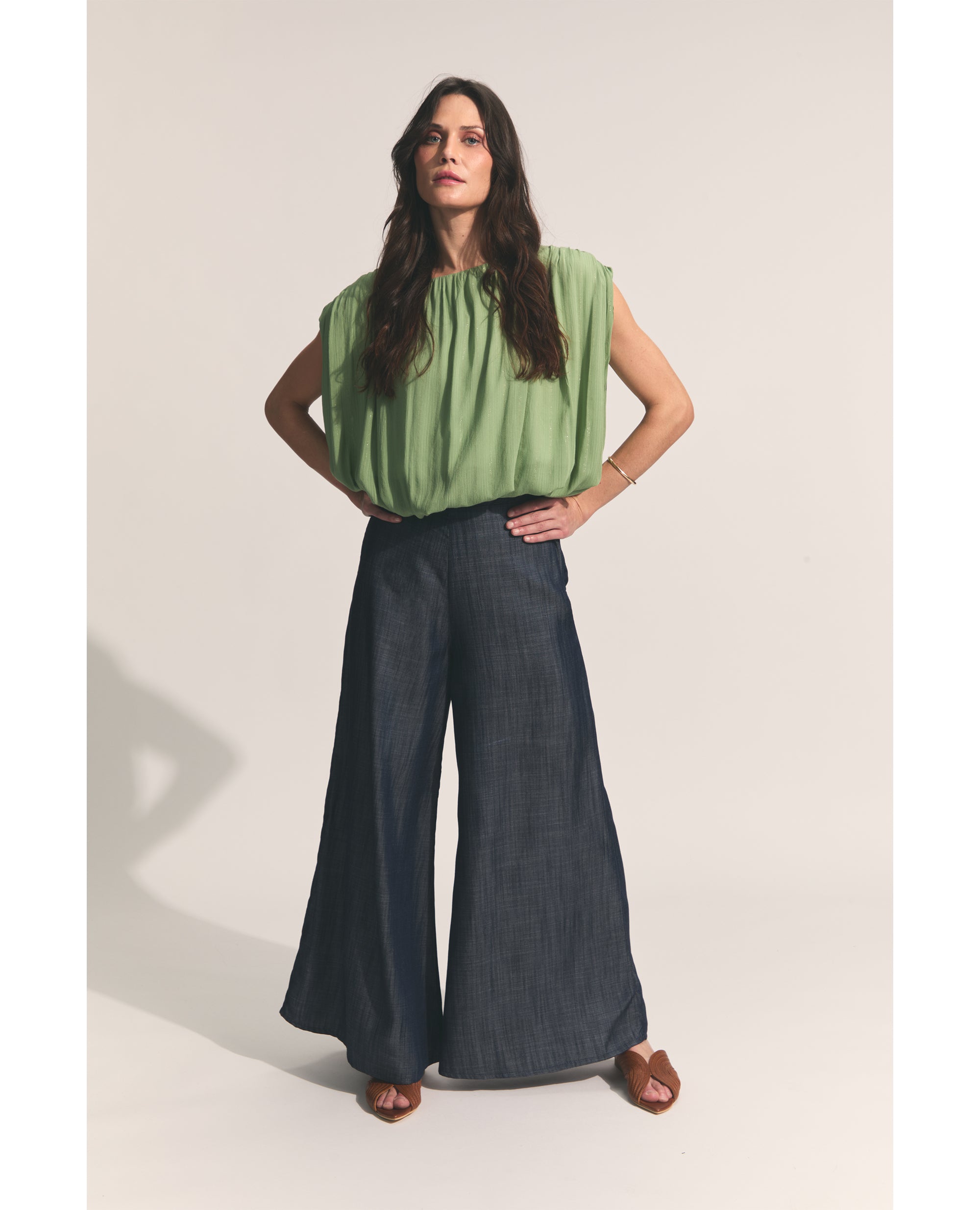 Darjeeling | Wide Leg Trouser | Denim