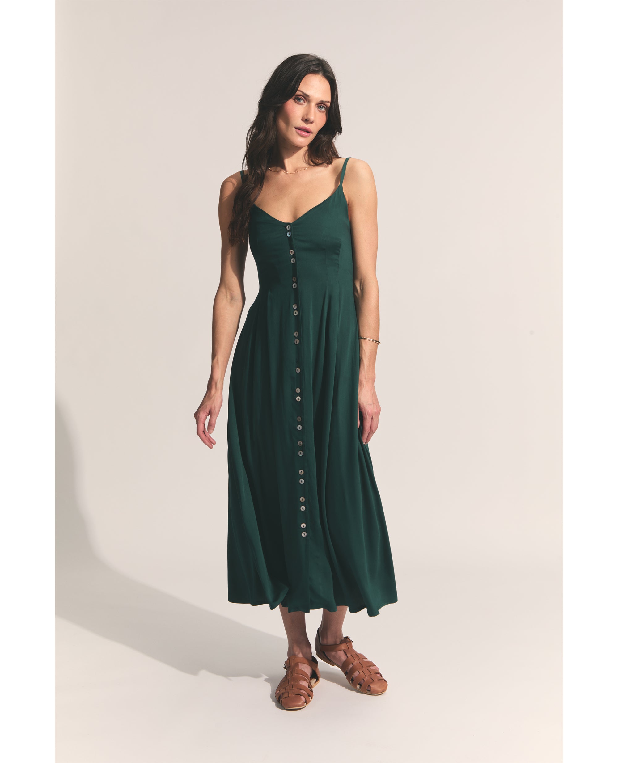 Ione | A-Line Dress | Emerald