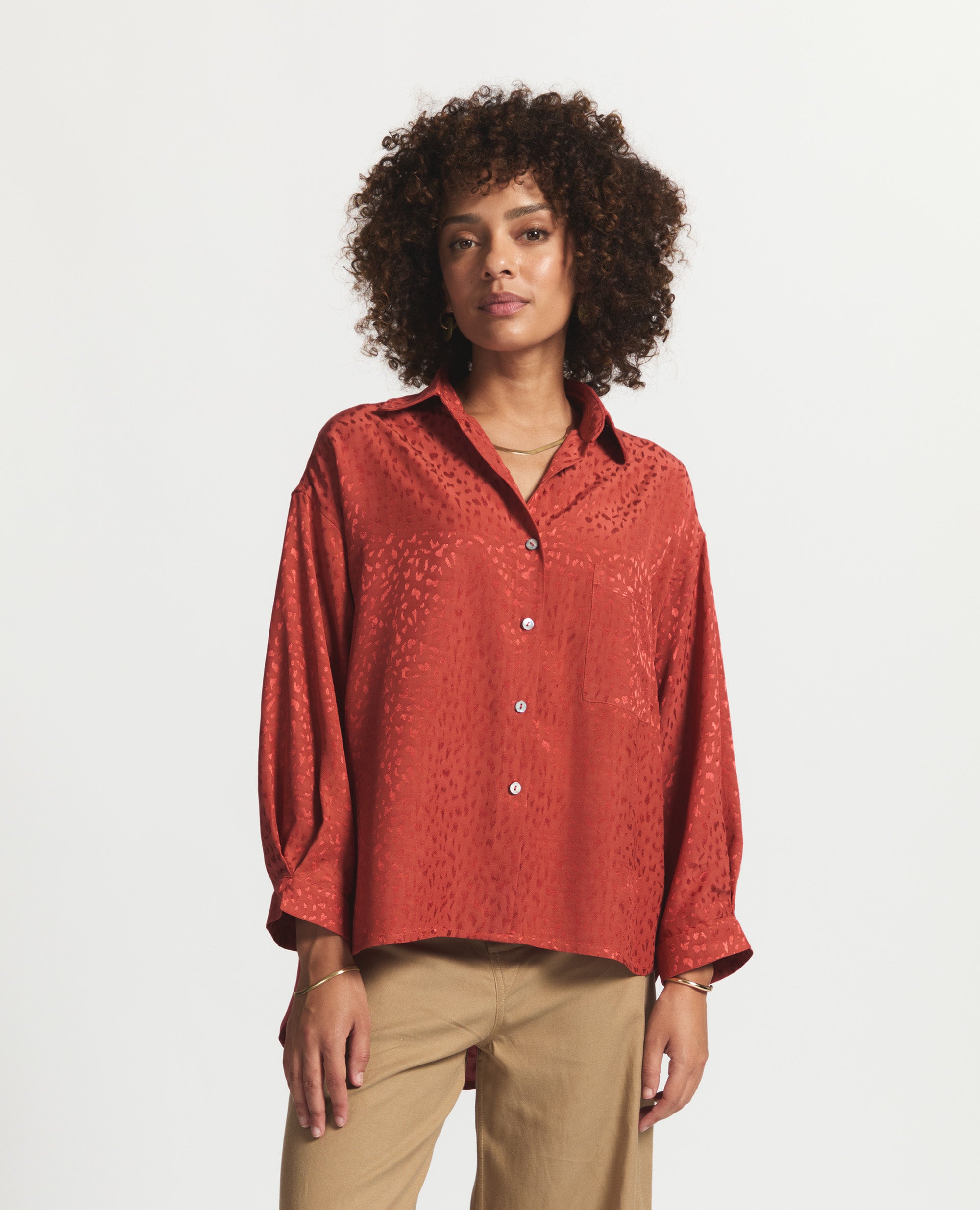 Harper | Oversized Button Up | Sohocare Chilli