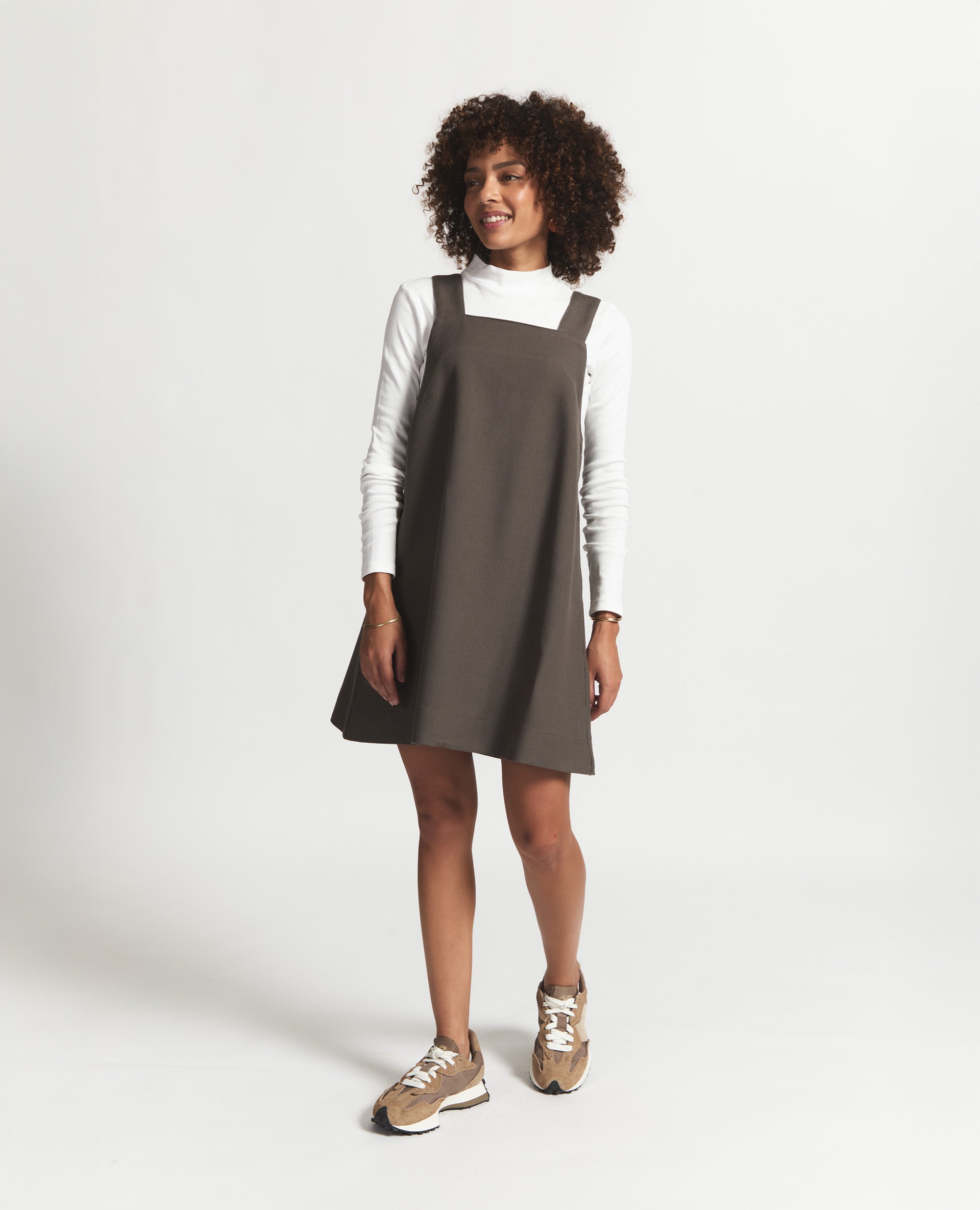 Twiggy | Relaxed Mini Dress | Khaki