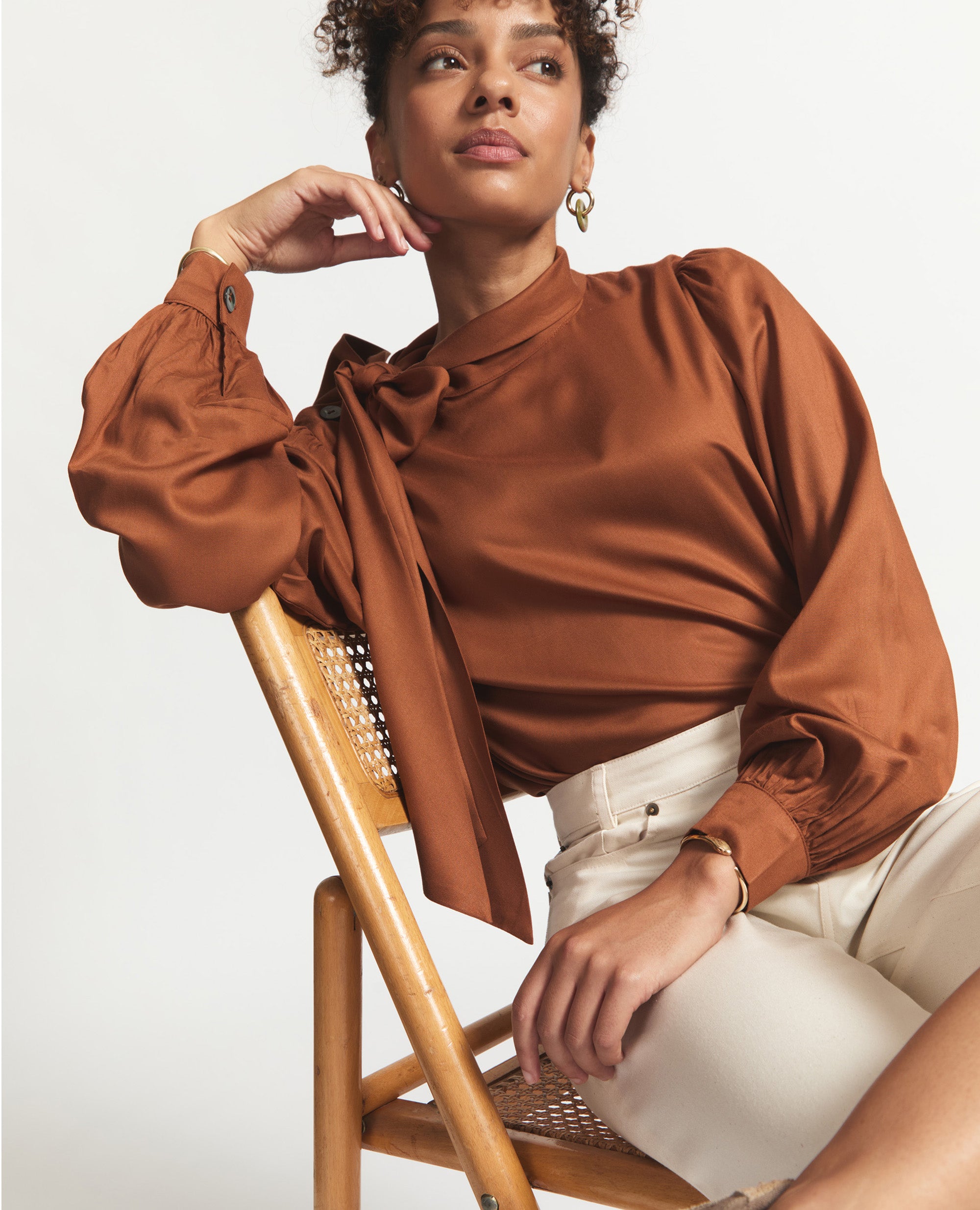 Kitty | Relaxed Blouse | Rust